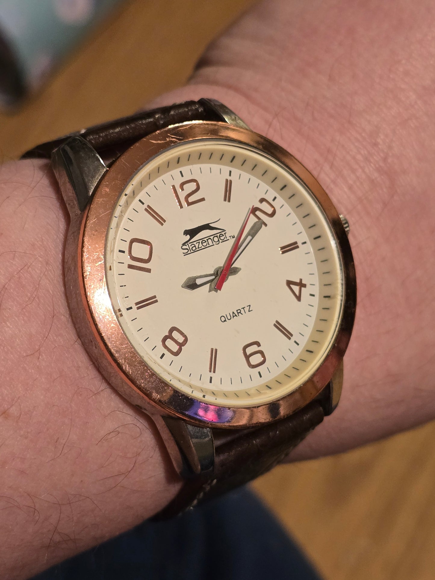 Slazenger Mens Rose Gold Coloured Quartz Watch - Pre-owned - 1