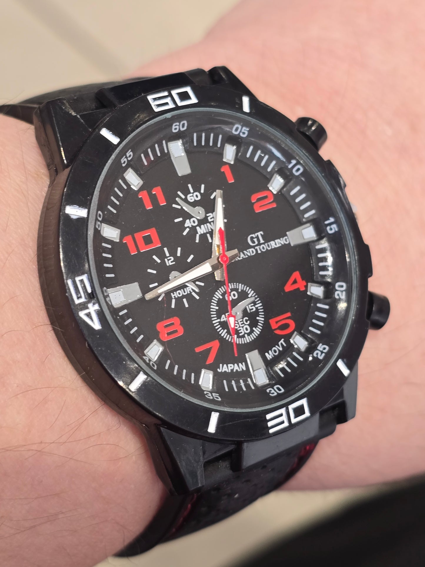 G.T Mens Quartz Watch - Red - New