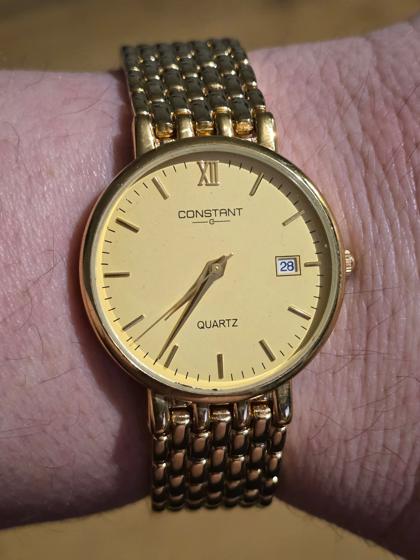Constant Ladies Gold Coloured Quartz Dress Watch - New