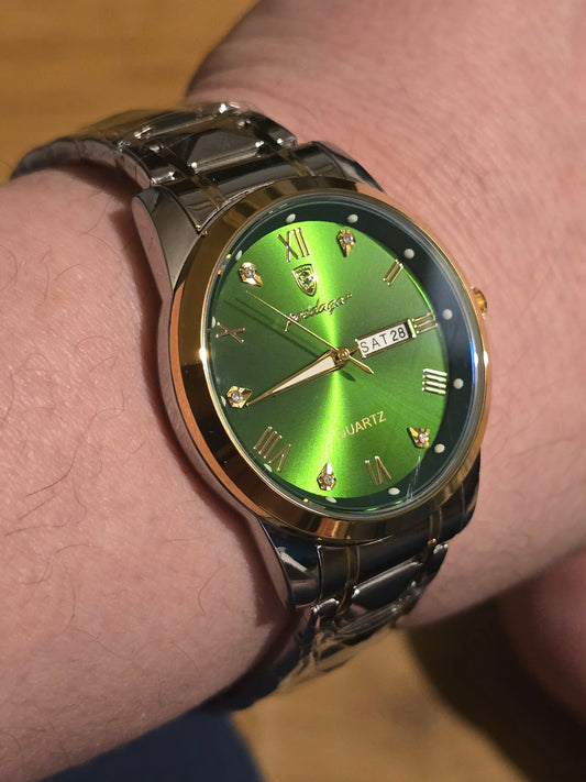 Poedagar Mens Bi-Colour Mens Quartz Watch - New - 1