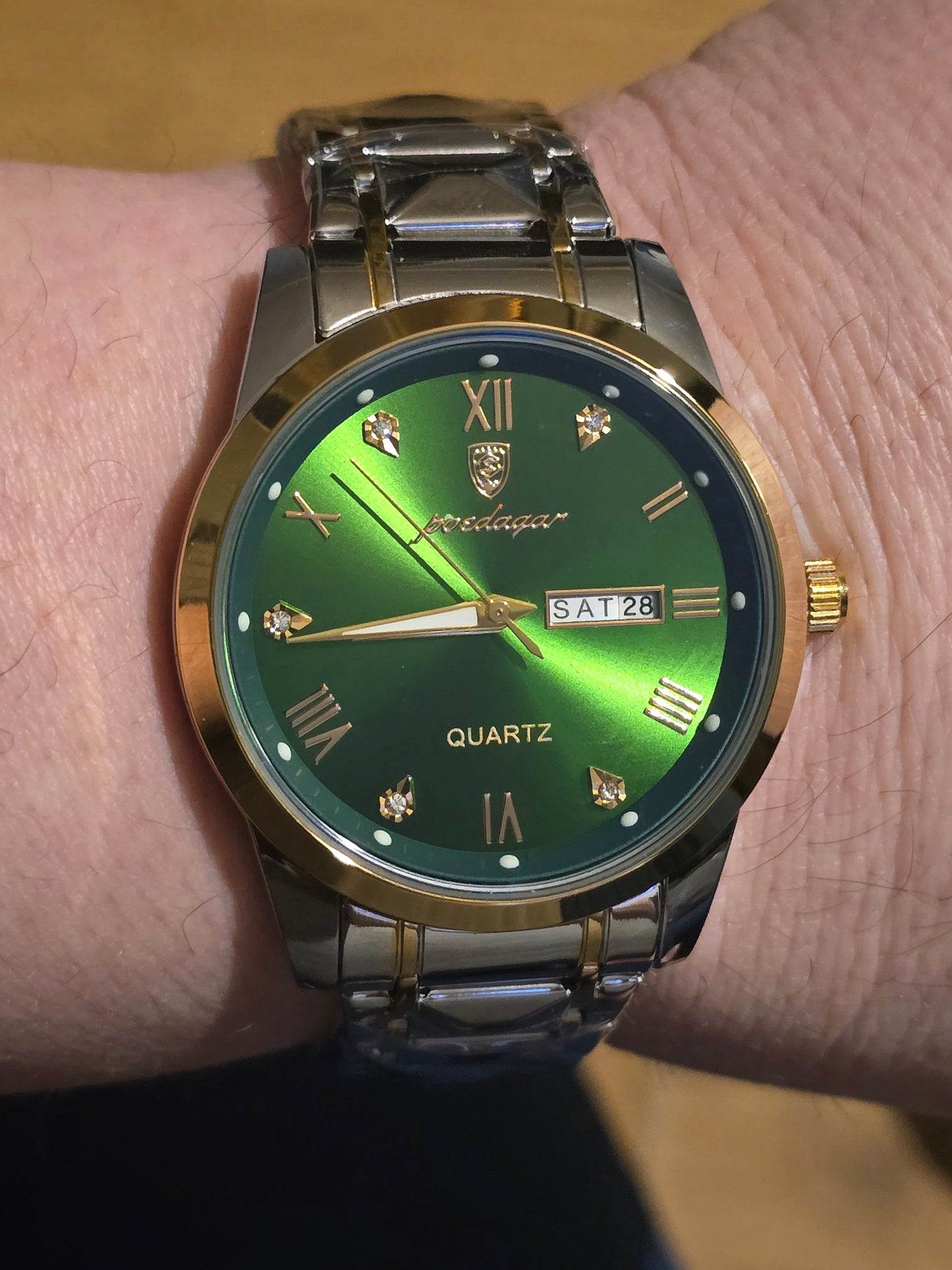 Poedagar Mens Bi-Colour Mens Quartz Watch - New - 1