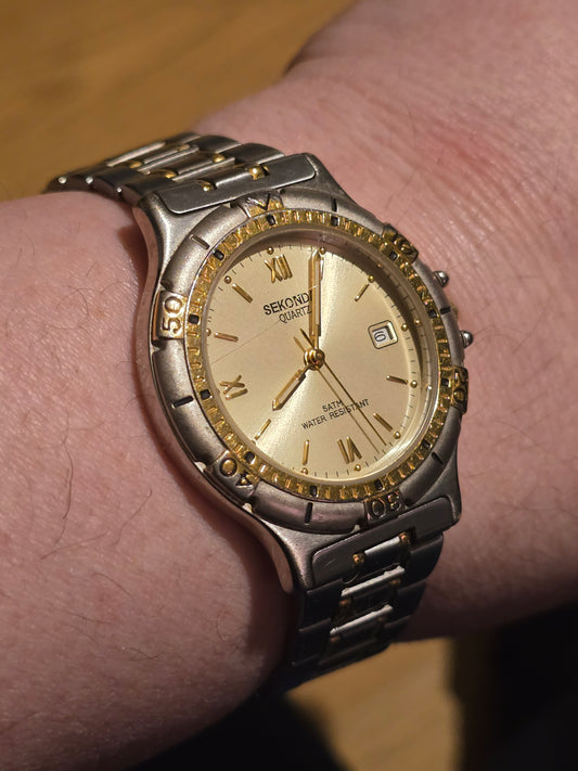 Sekonda Mens Bi-Colour Water Resistant Quartz Watch - Pre-owned - 1