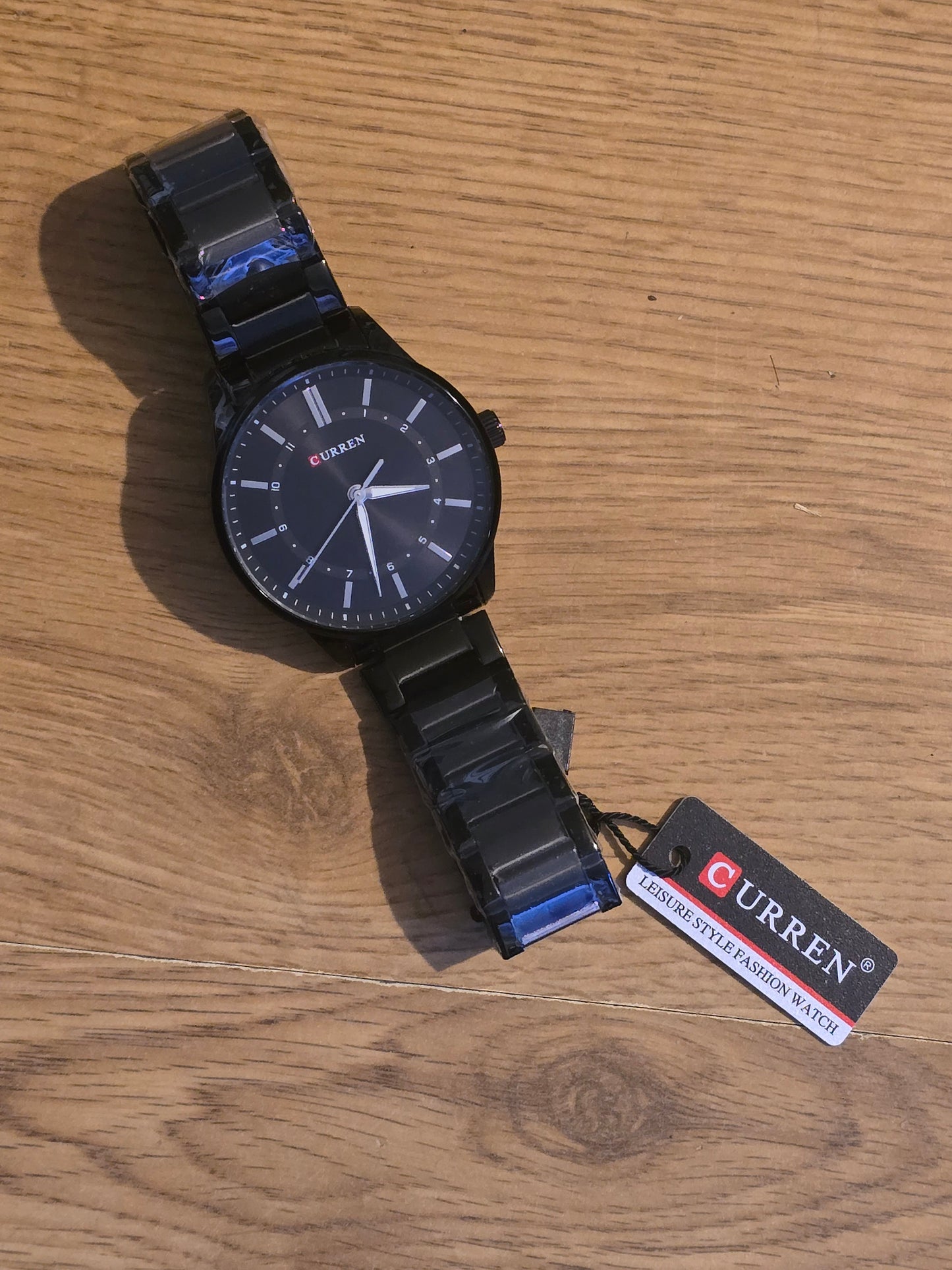 Curren Mens Black Quartz Watch - New