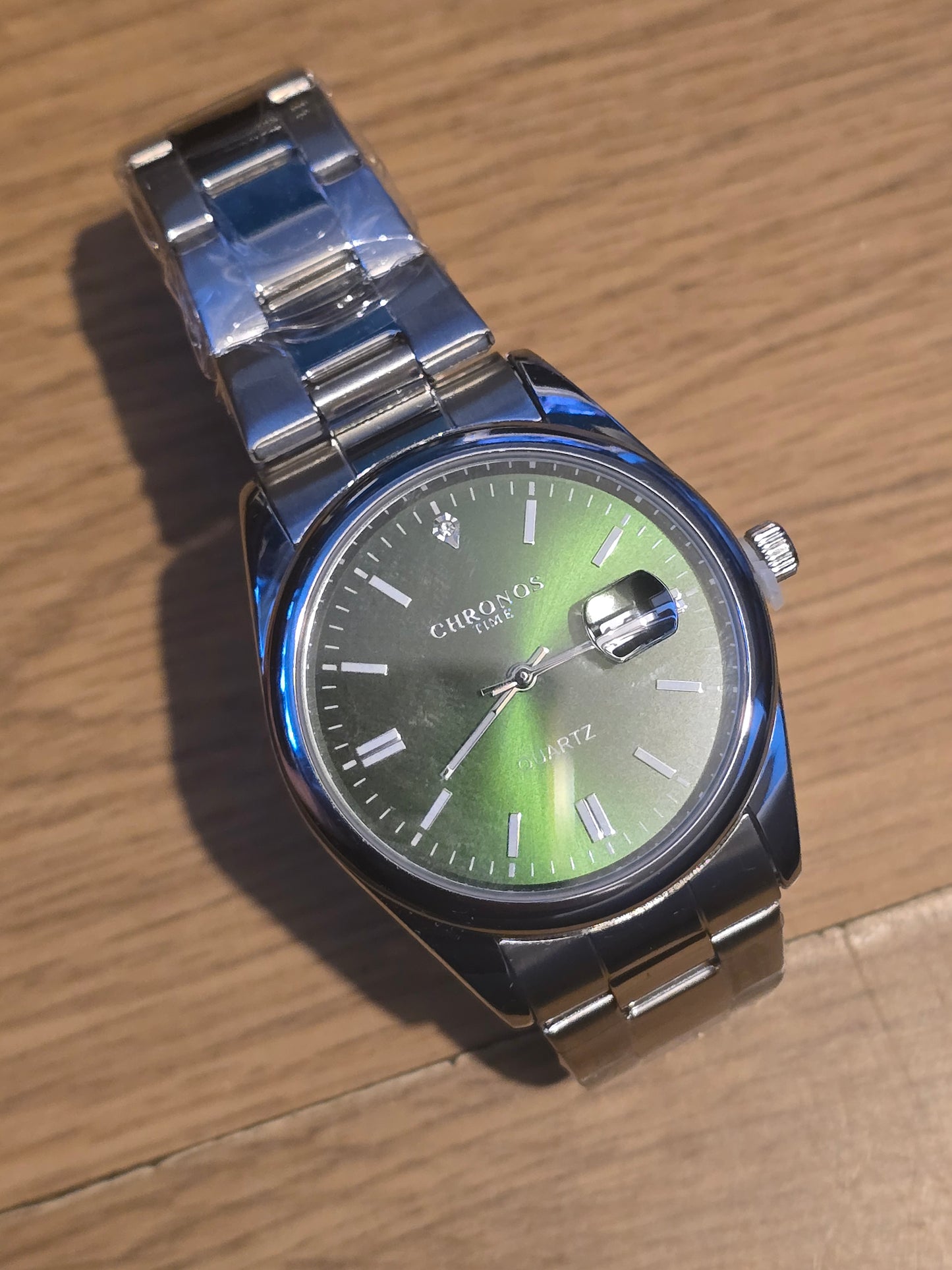 Chronos Green Mens Quartz Watch - New