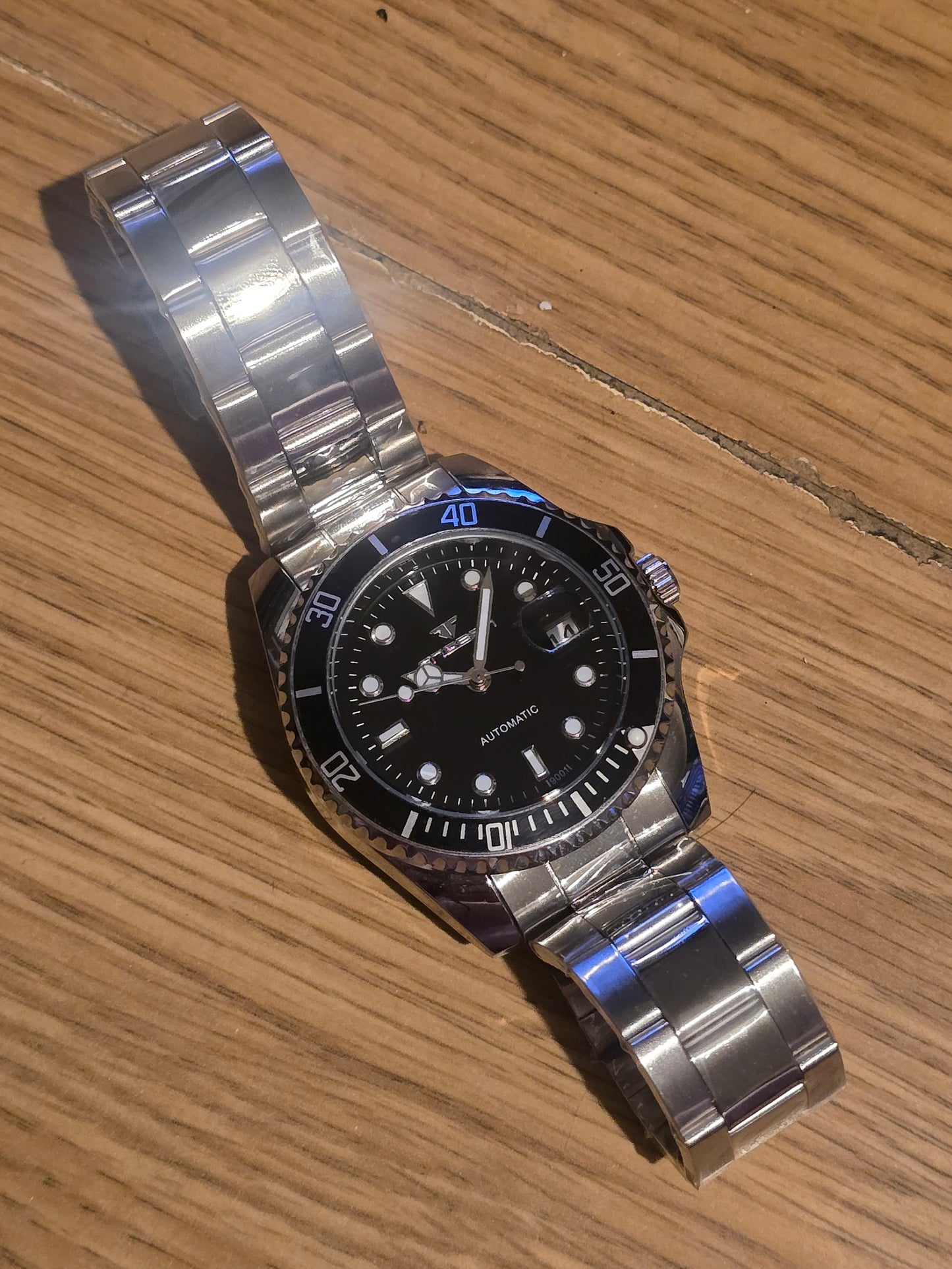 Fngeen Mens Automatic Self-Winding Watch- Black - New