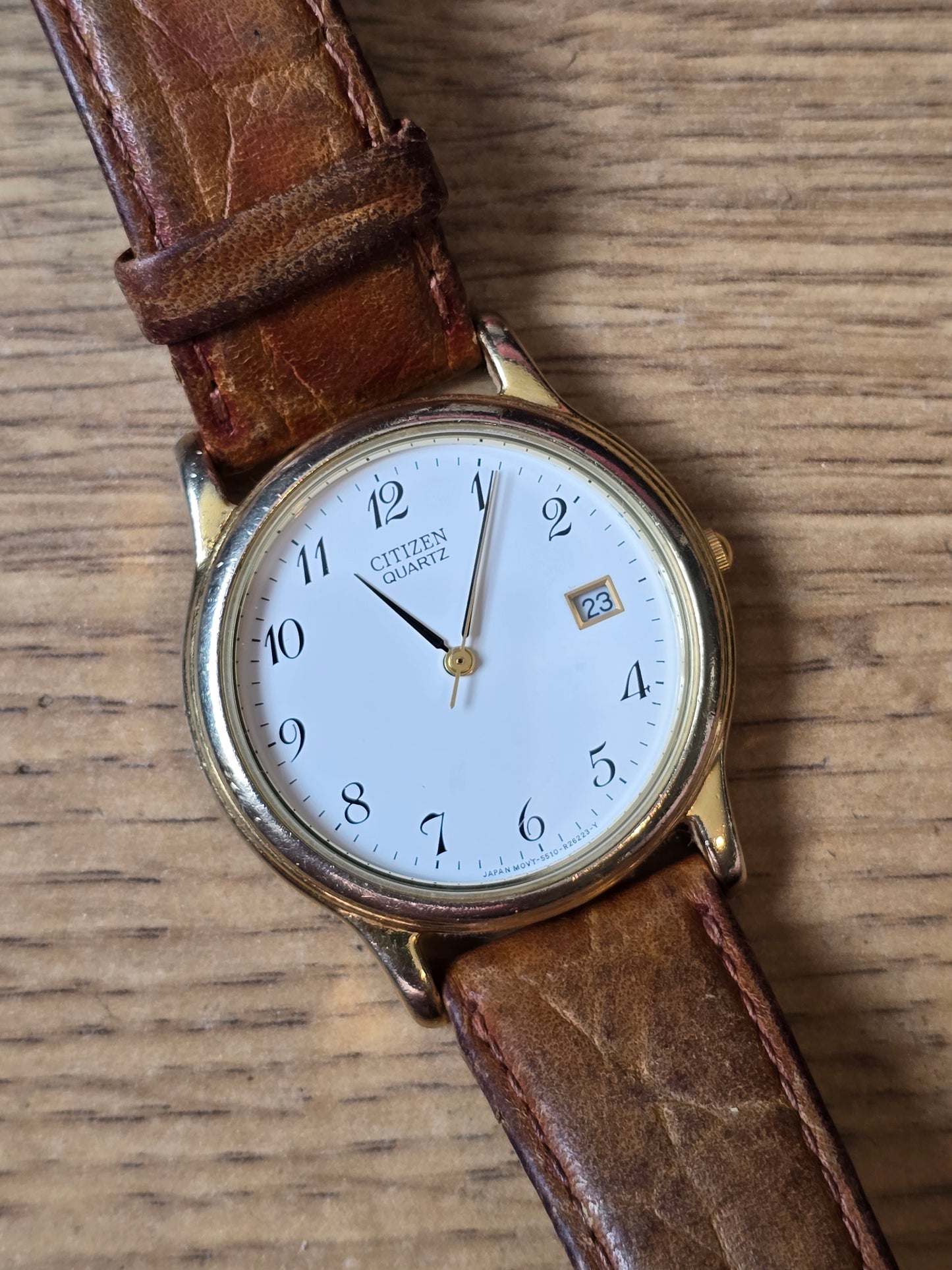 Citizen Gold Plated Unisex Quartz Watch - Pre-owned