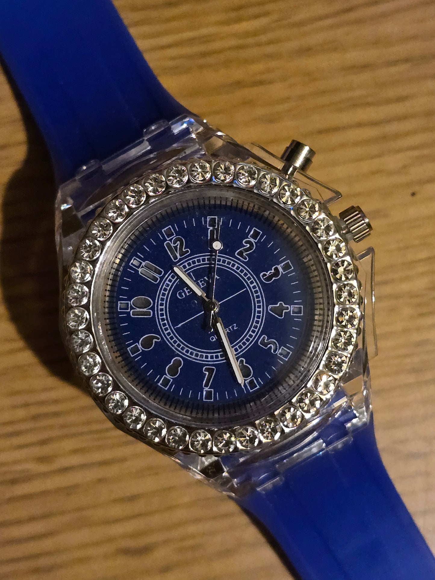 Geneva Unisex Multi-coloured LED Quartz Watch - New