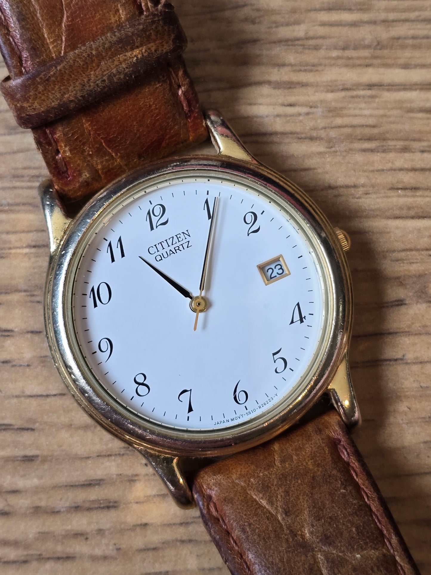 Citizen Gold Plated Unisex Quartz Watch - Pre-owned