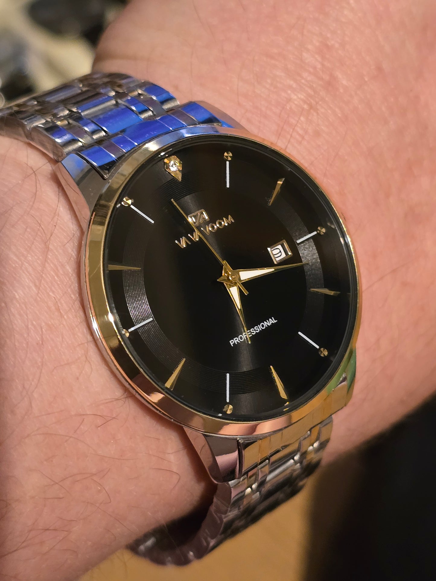 Va Va Voom Bi-Coloured Mens Quartz Watch - Black - New - 1