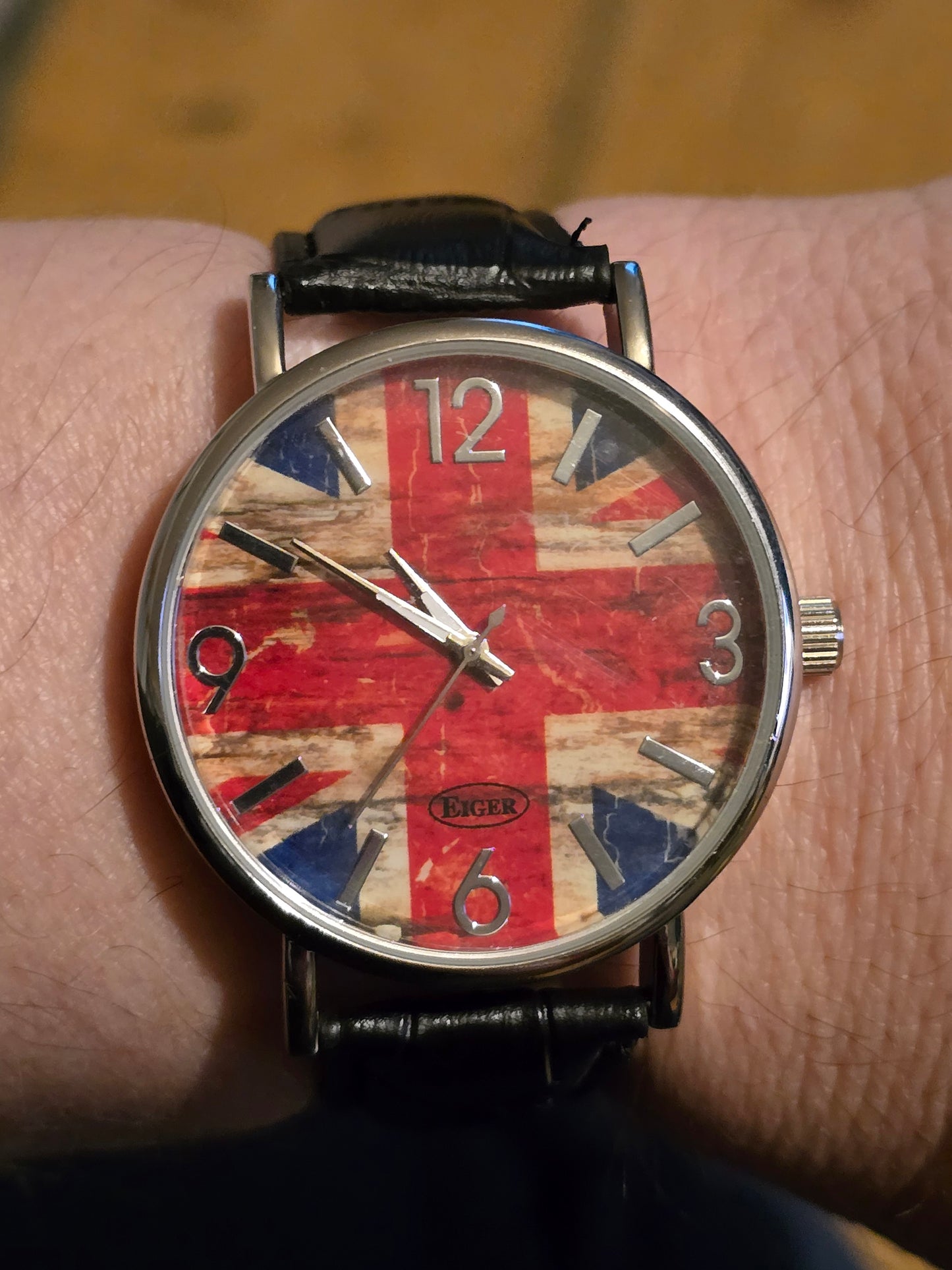 Eiger Mens Union Jack Quartz Watch - New