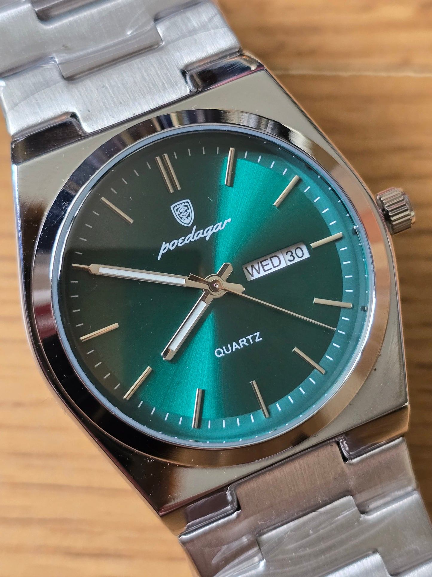 Poedagar Mens Quartz Watch - Green - New - 3