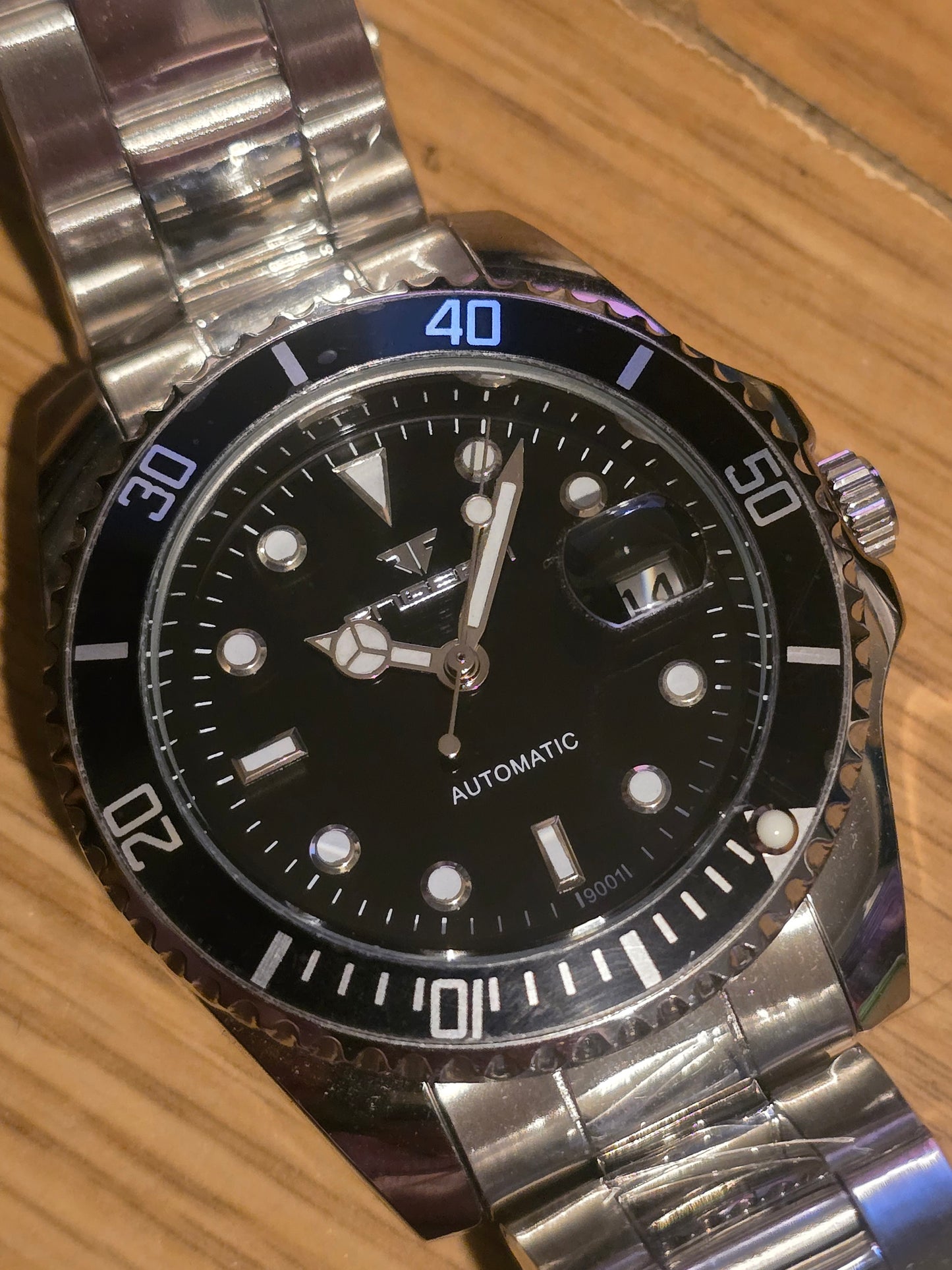 Fngeen Mens Automatic Self-Winding Watch- Black - New