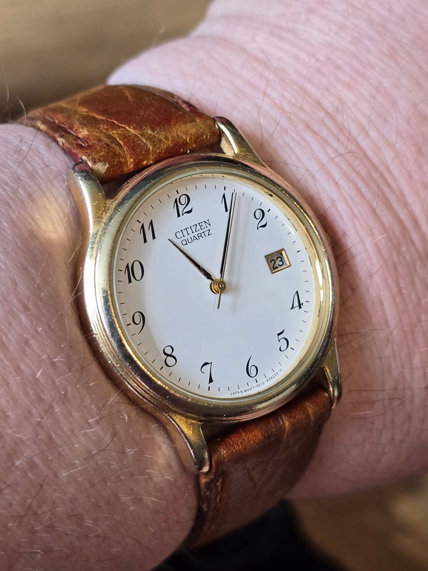 Citizen Gold Plated Unisex Quartz Watch - Pre-owned