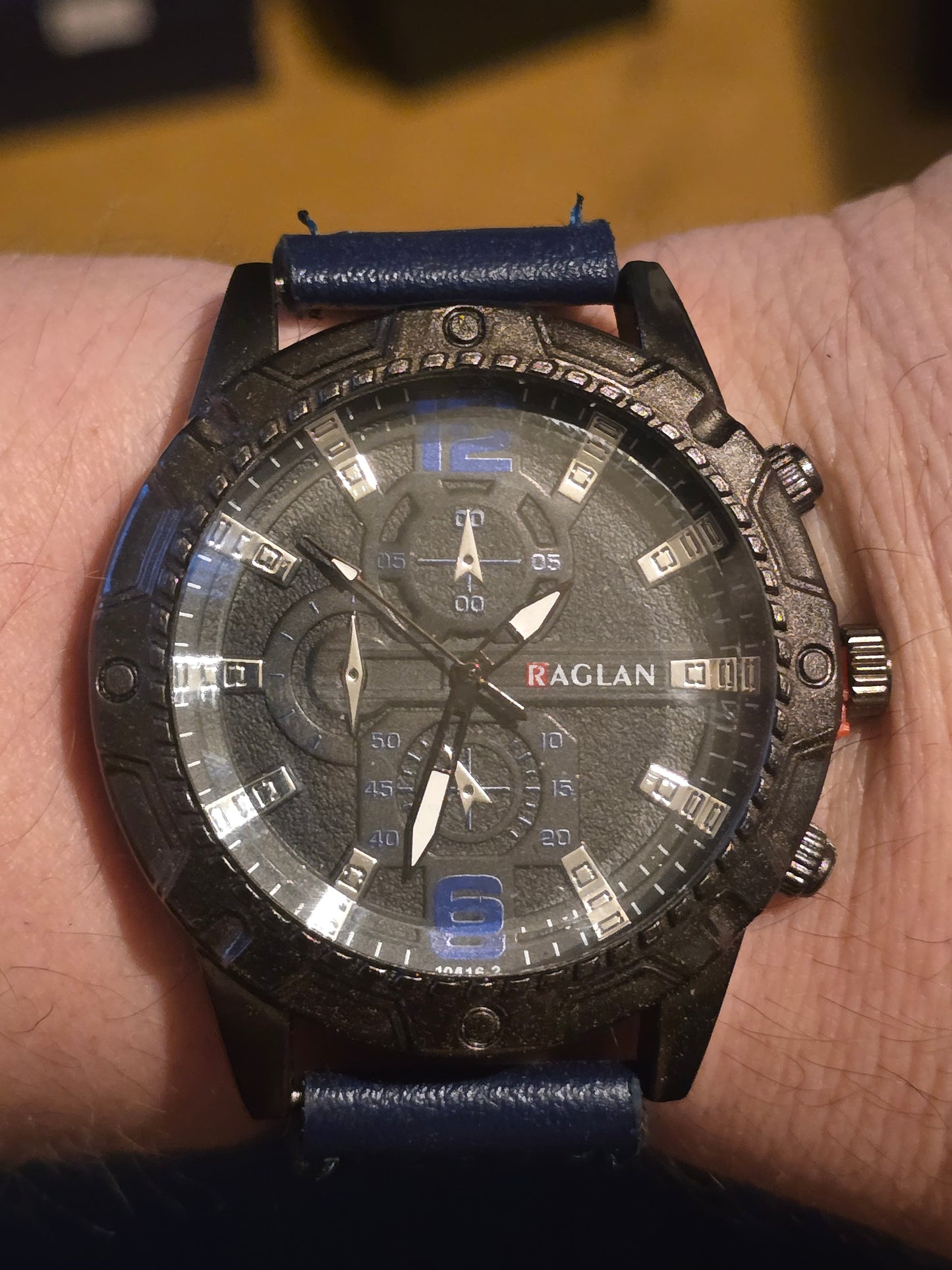 Raglan Mens Quartz Watch - Blue - New - 1