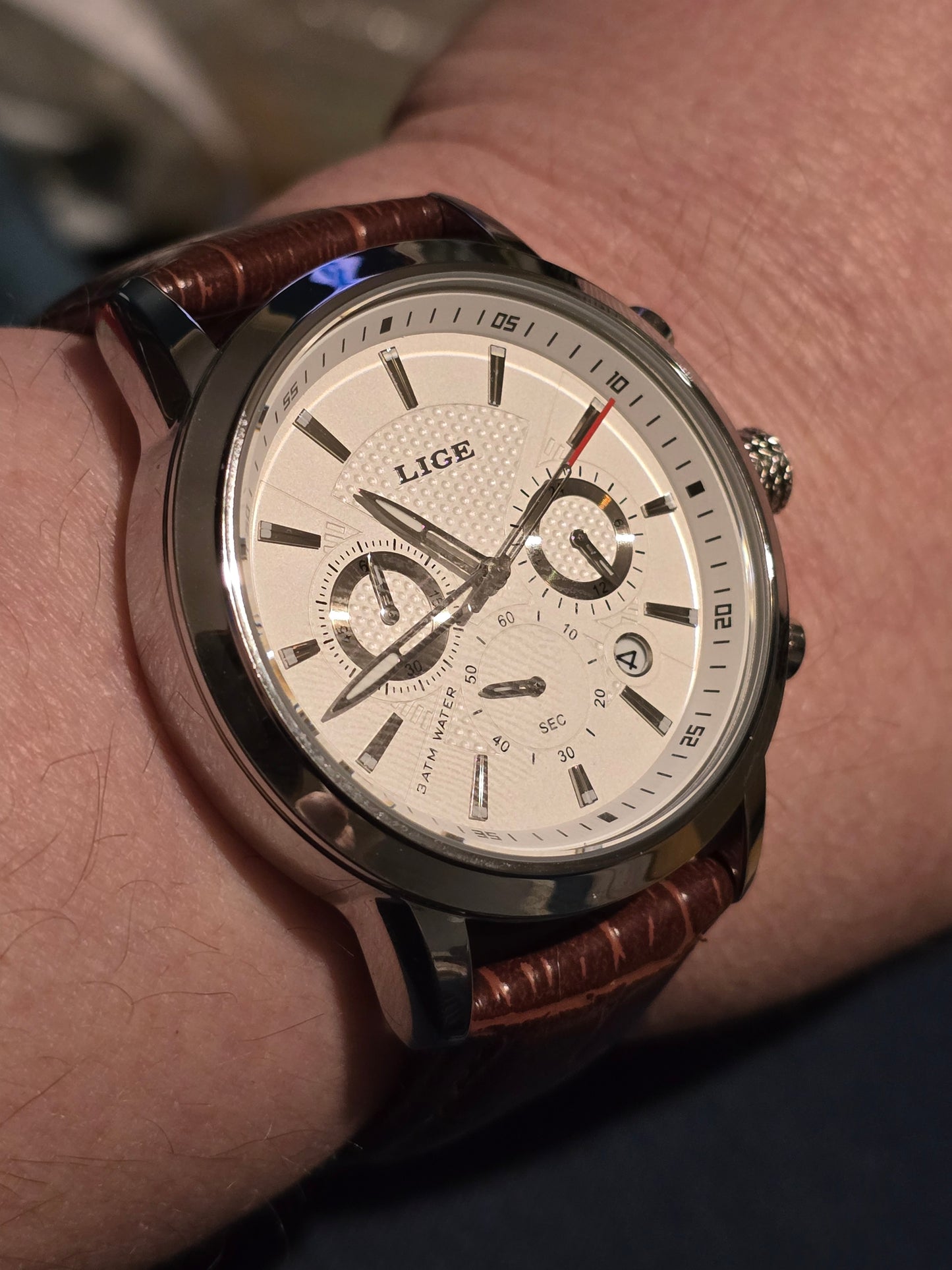 Lige Mens Chronograph Quartz Watch - New - 1