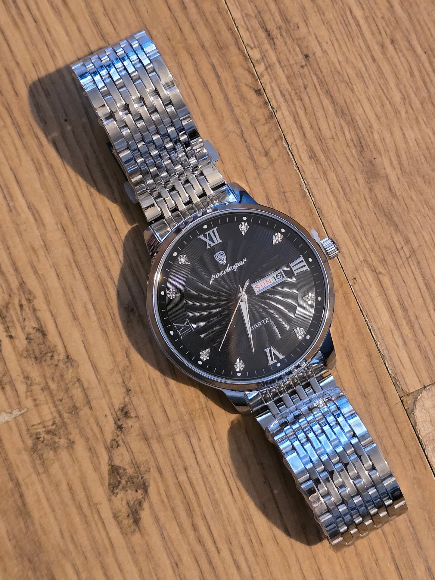 Poedagar Mens Quartz Watch - Black - New - 1