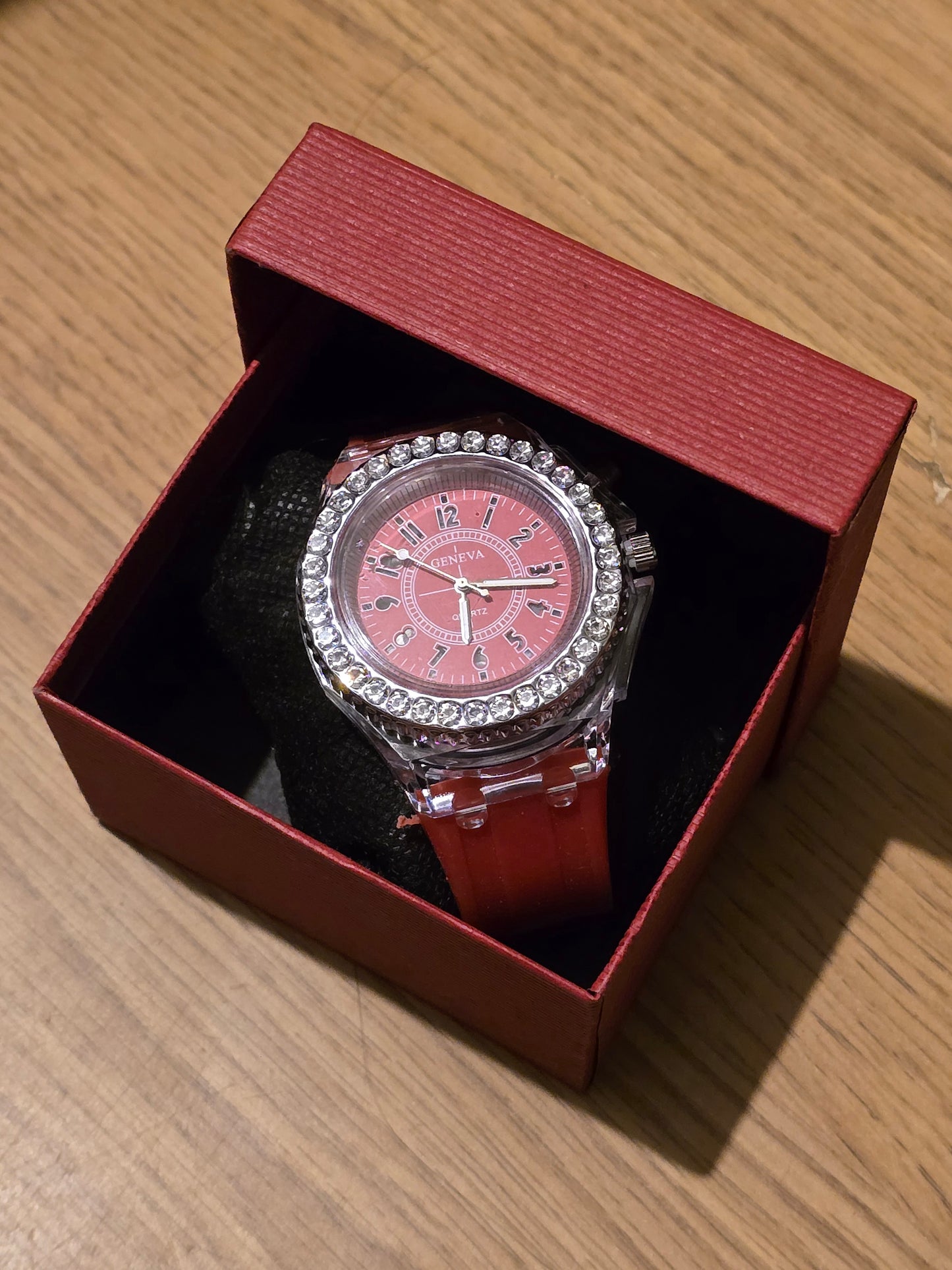 Geneva Unisex Multi-coloured LED Quartz Watch - New