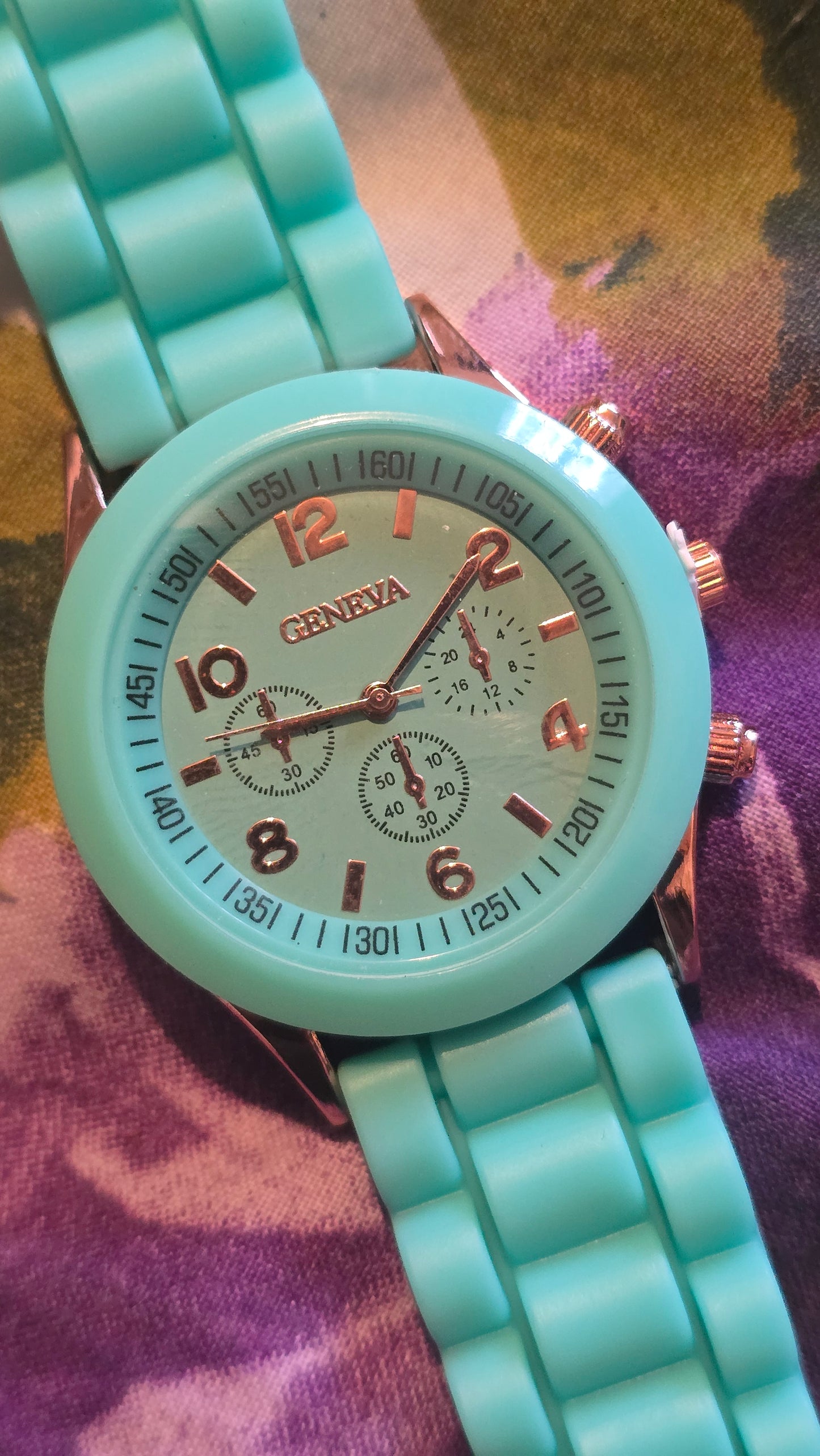 Geneva Ladies Quartz Watch - Turquoise - New