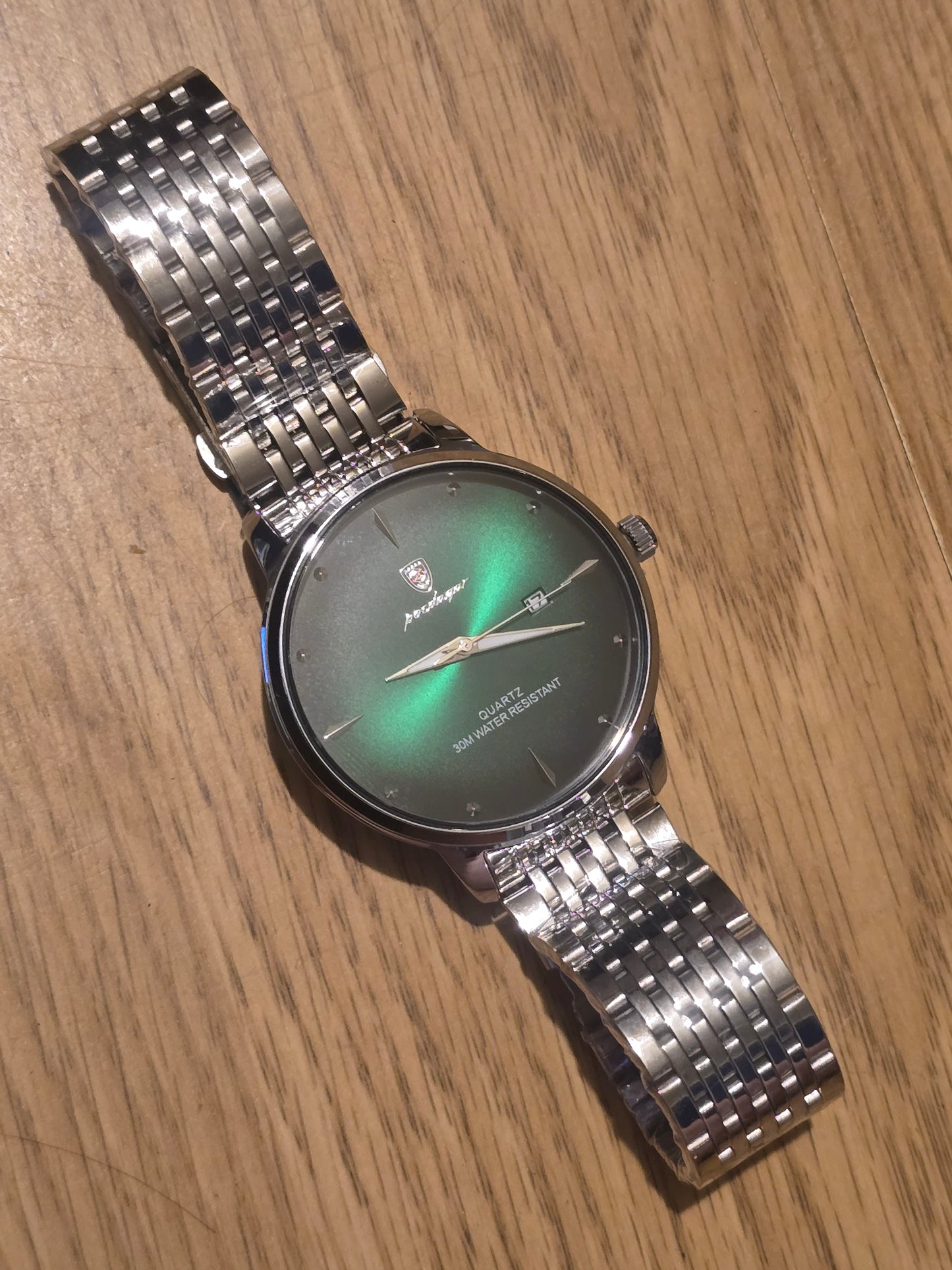 Poedagar Mens Quartz Watch - Green - New - 1