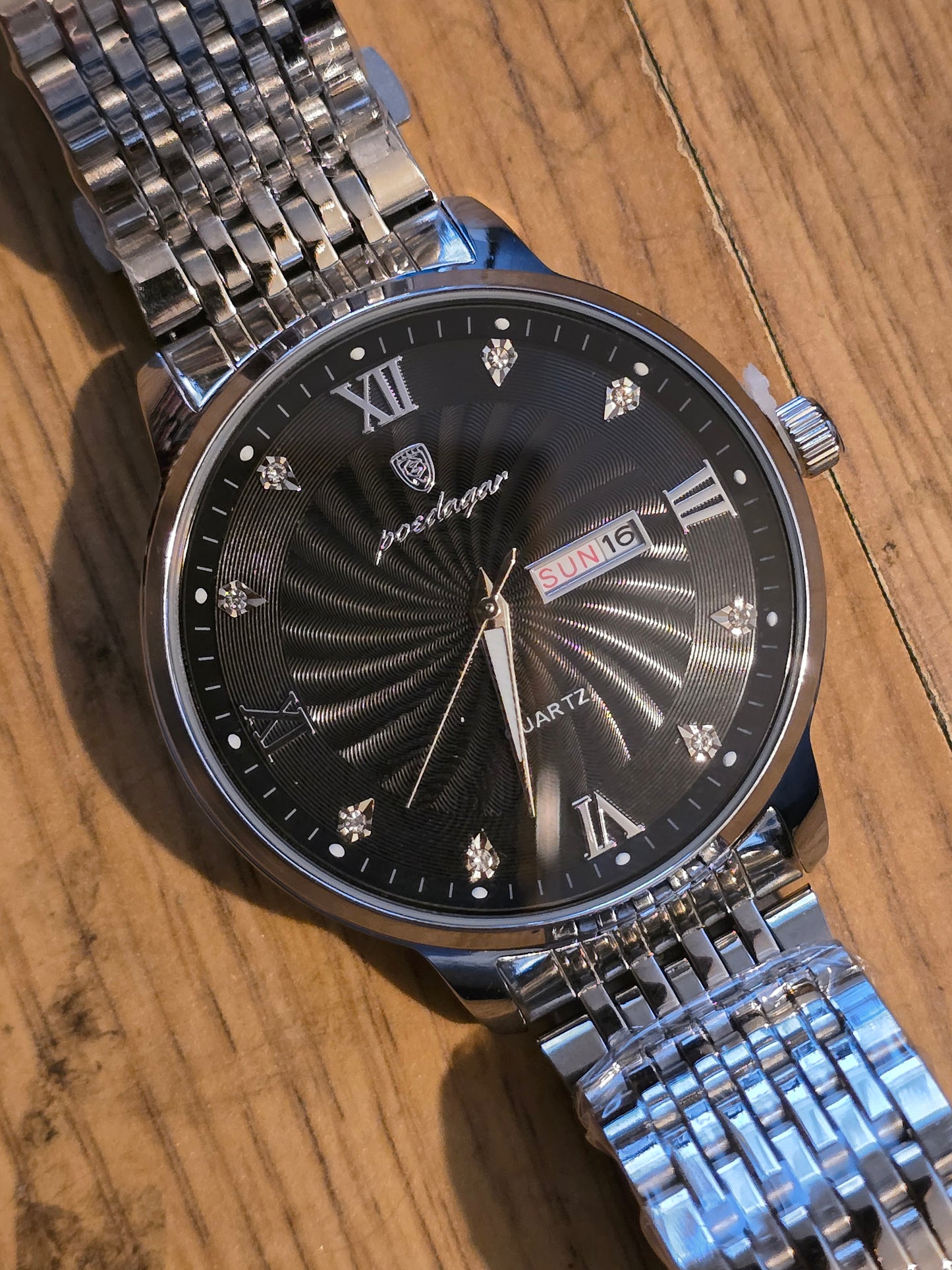 Poedagar Mens Quartz Watch - Black - New - 1