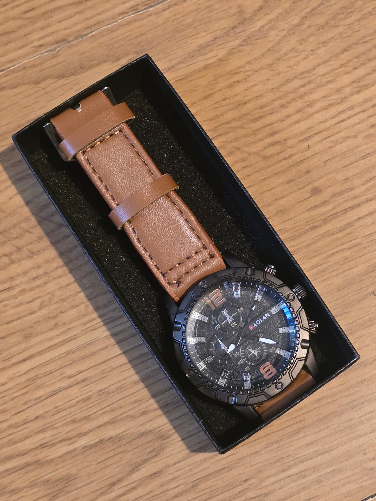 Raglan Mens Quartz Watch - Tan - New - 1