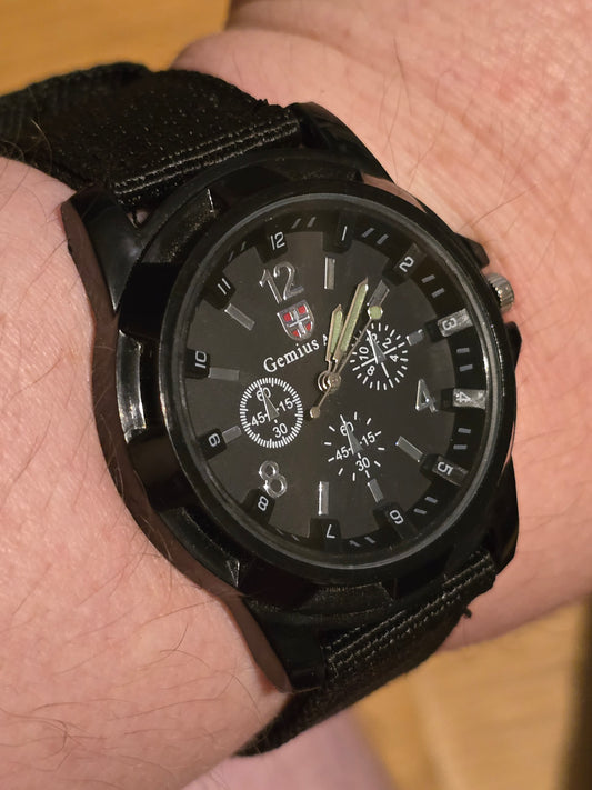 Gemius Army Unisex Quartz Watch - Black - New