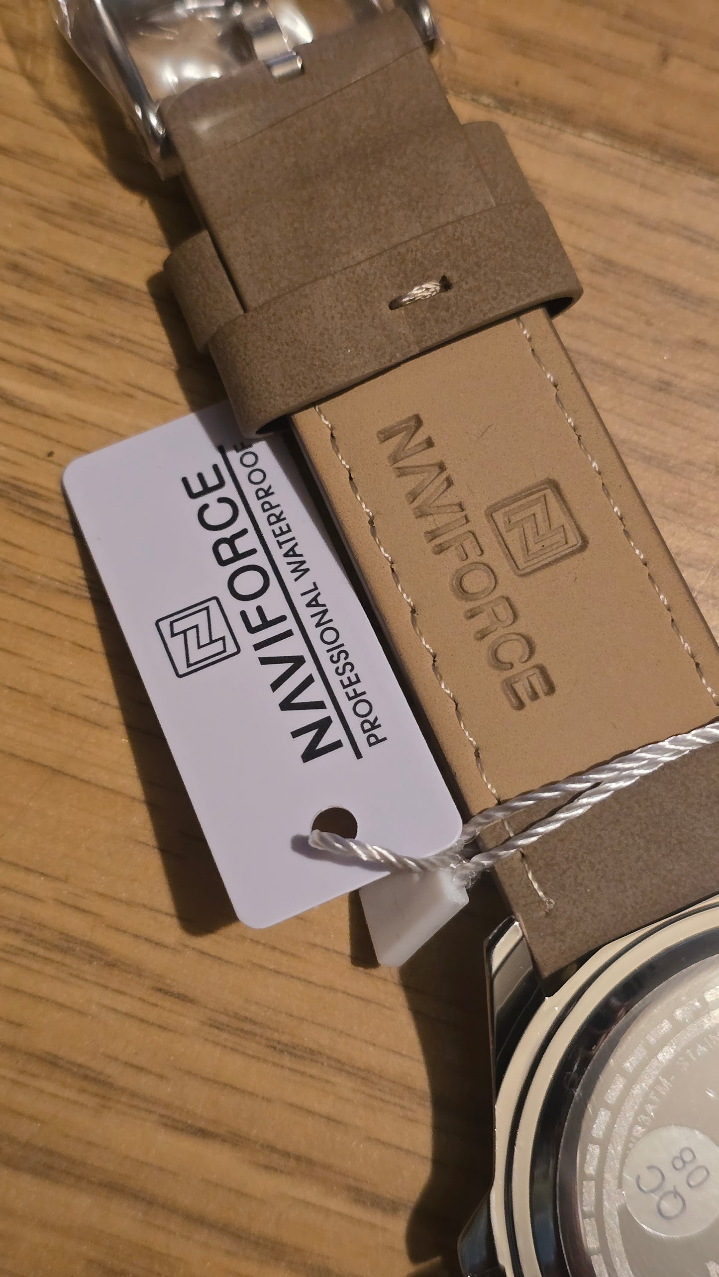 Naviforce Mens Sports Quartz Watch - Beige - New