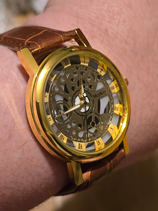 Mey Key Unisex Quartz Watch - Gold - New - 1