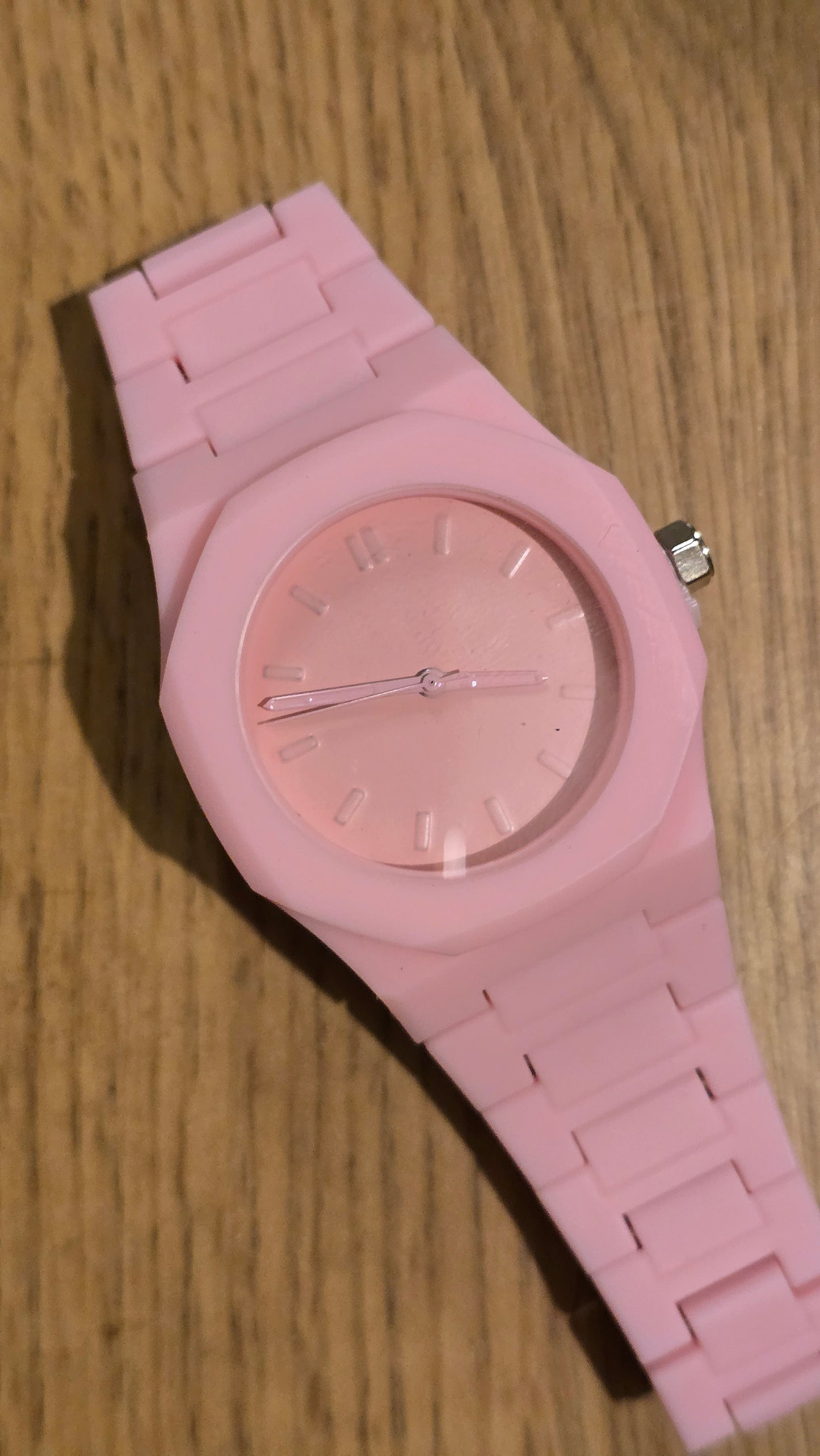 Mens / Unisex Pink Quartz Watch - New