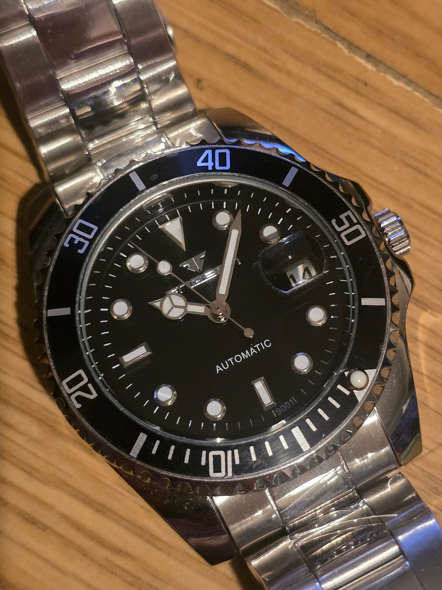 Fngeen Mens Automatic Self-Winding Watch- Black - New