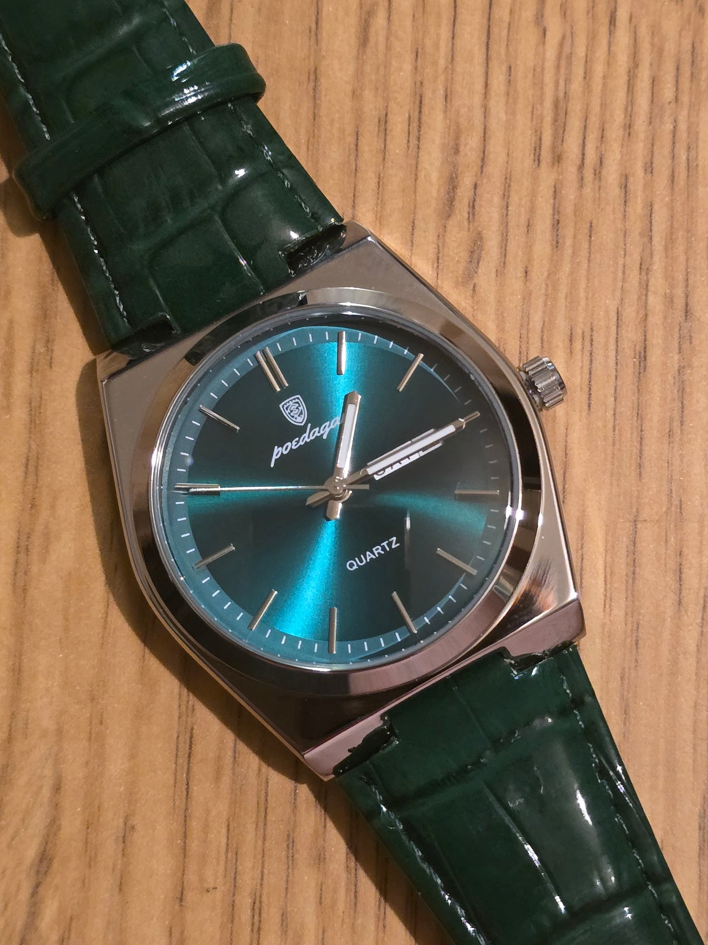 Poedagar Mens Quartz Watch - Green - New - 1