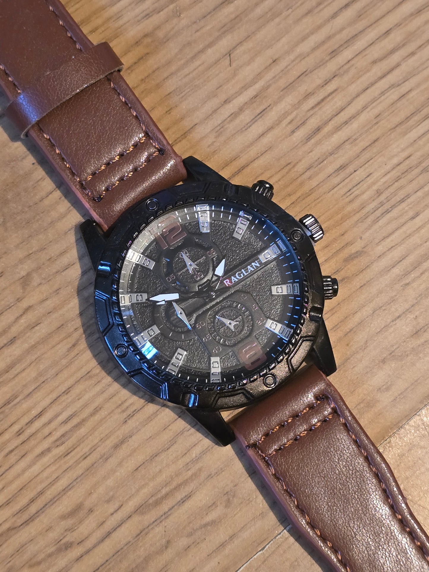 Raglan Mens Quartz Watch - Brown - New - 1