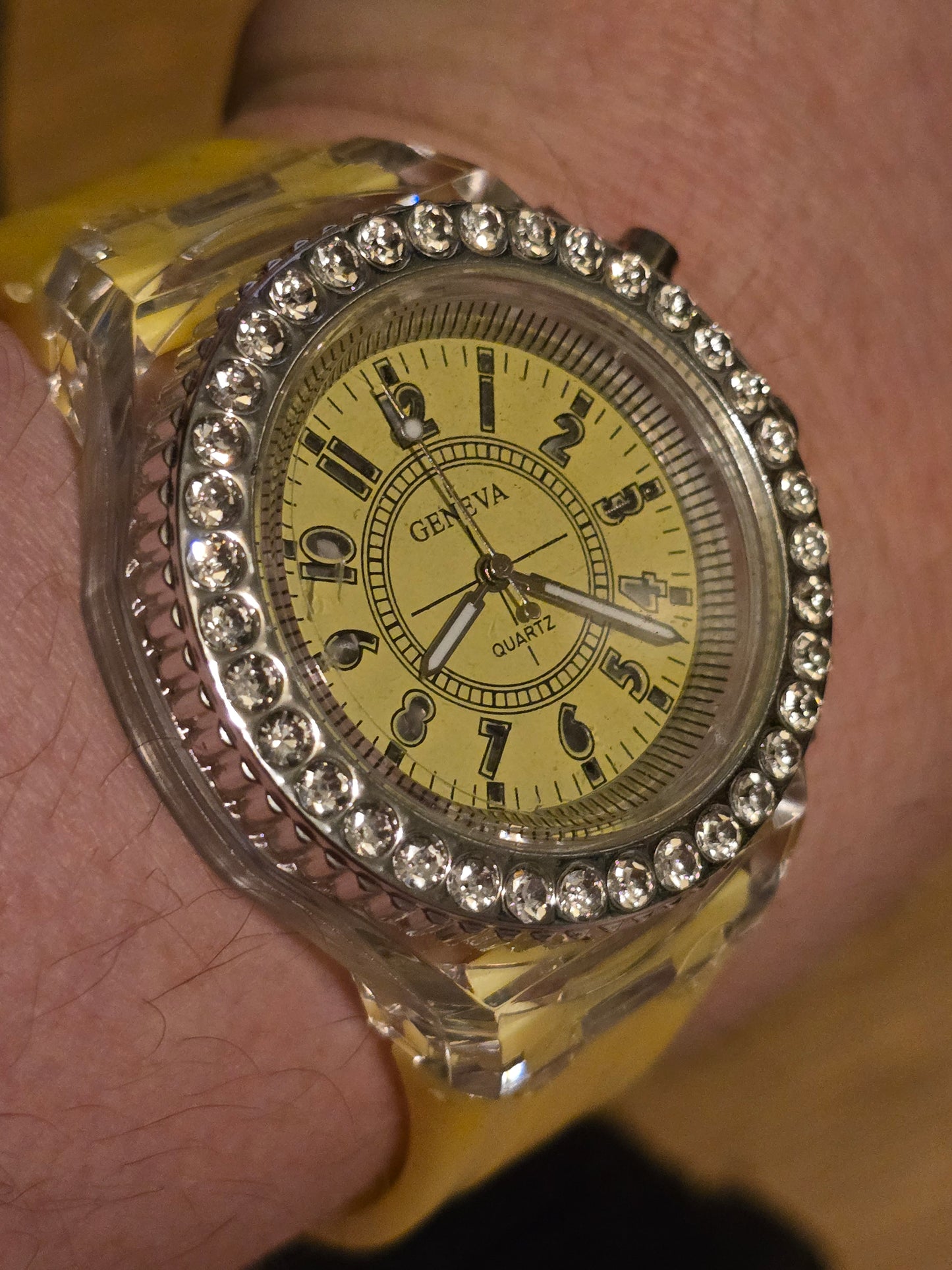 Geneva Unisex Multi-coloured LED Quartz Watch - New