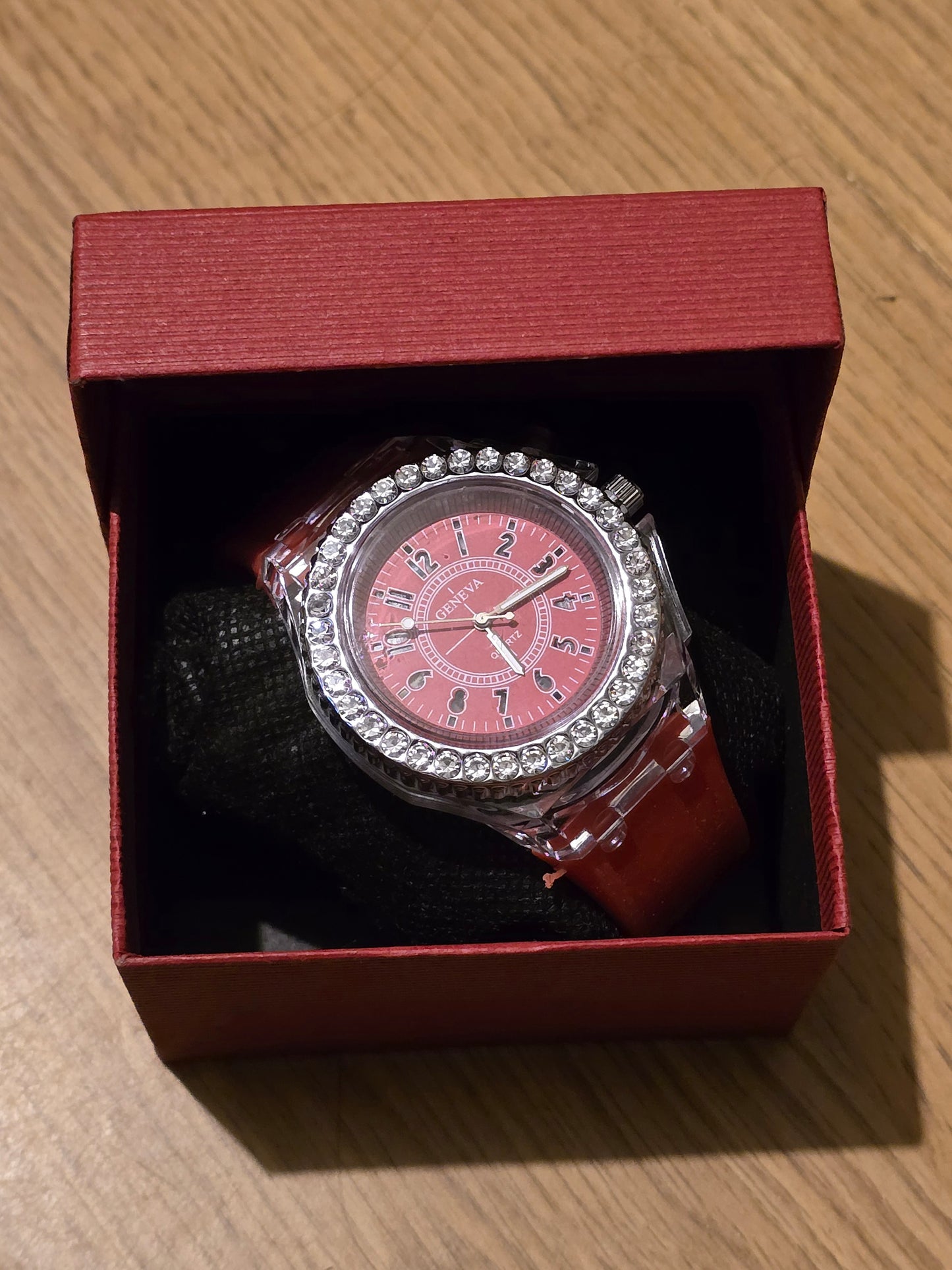 Geneva Unisex Multi-coloured LED Quartz Watch - New