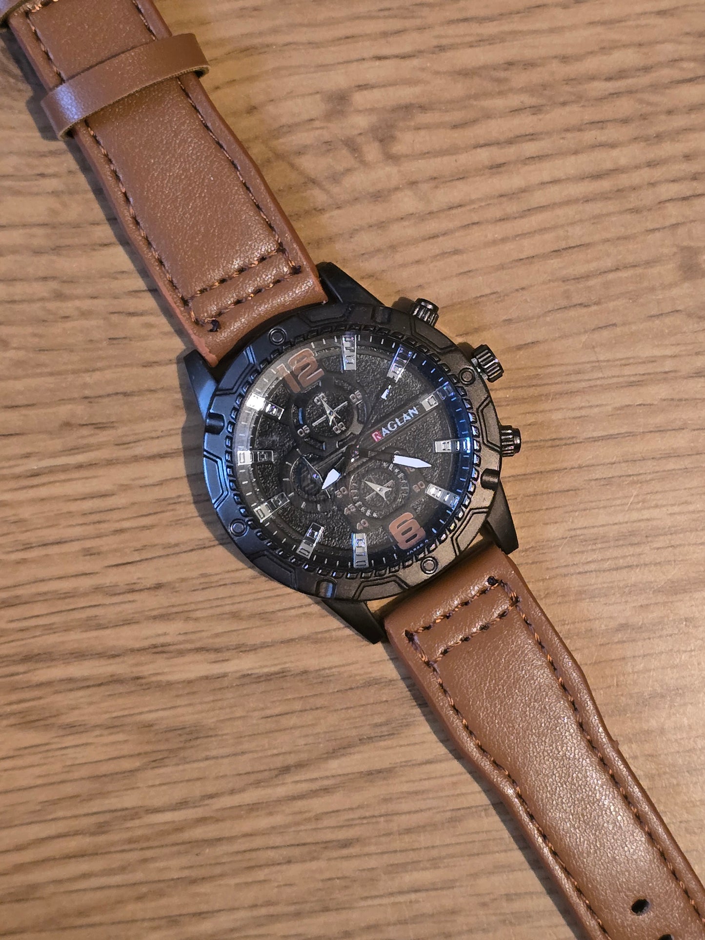 Raglan Mens Quartz Watch - Tan - New - 1