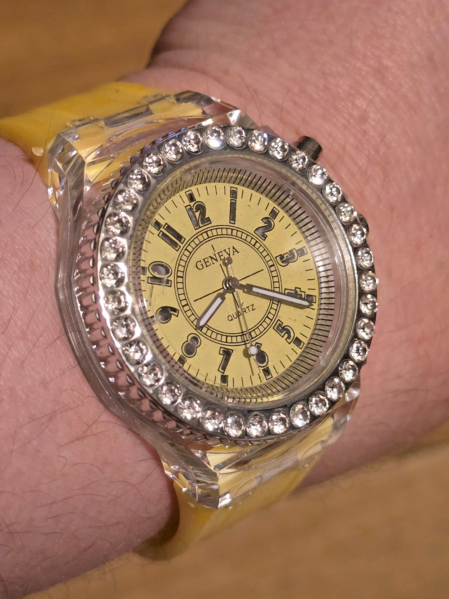 Geneva Unisex Multi-coloured LED Quartz Watch - New