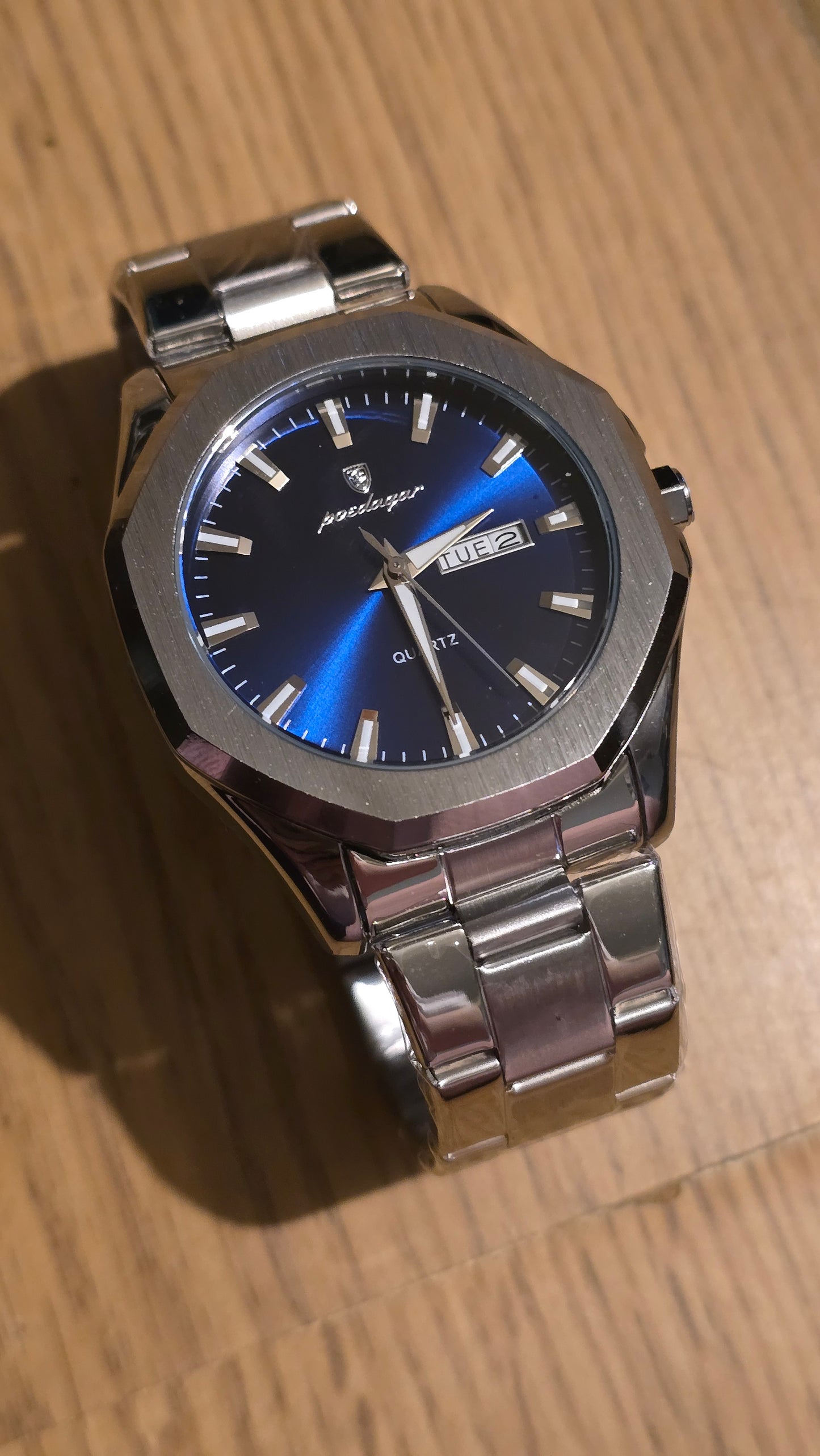 Poedagar Mens Quartz Watch - Silver - New - 1