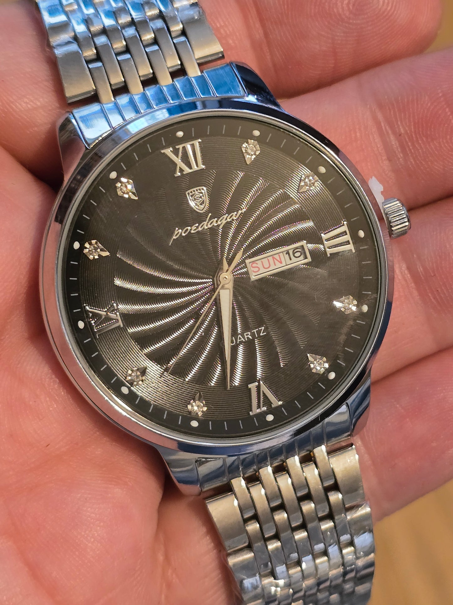 Poedagar Mens Quartz Watch - Black - New - 1