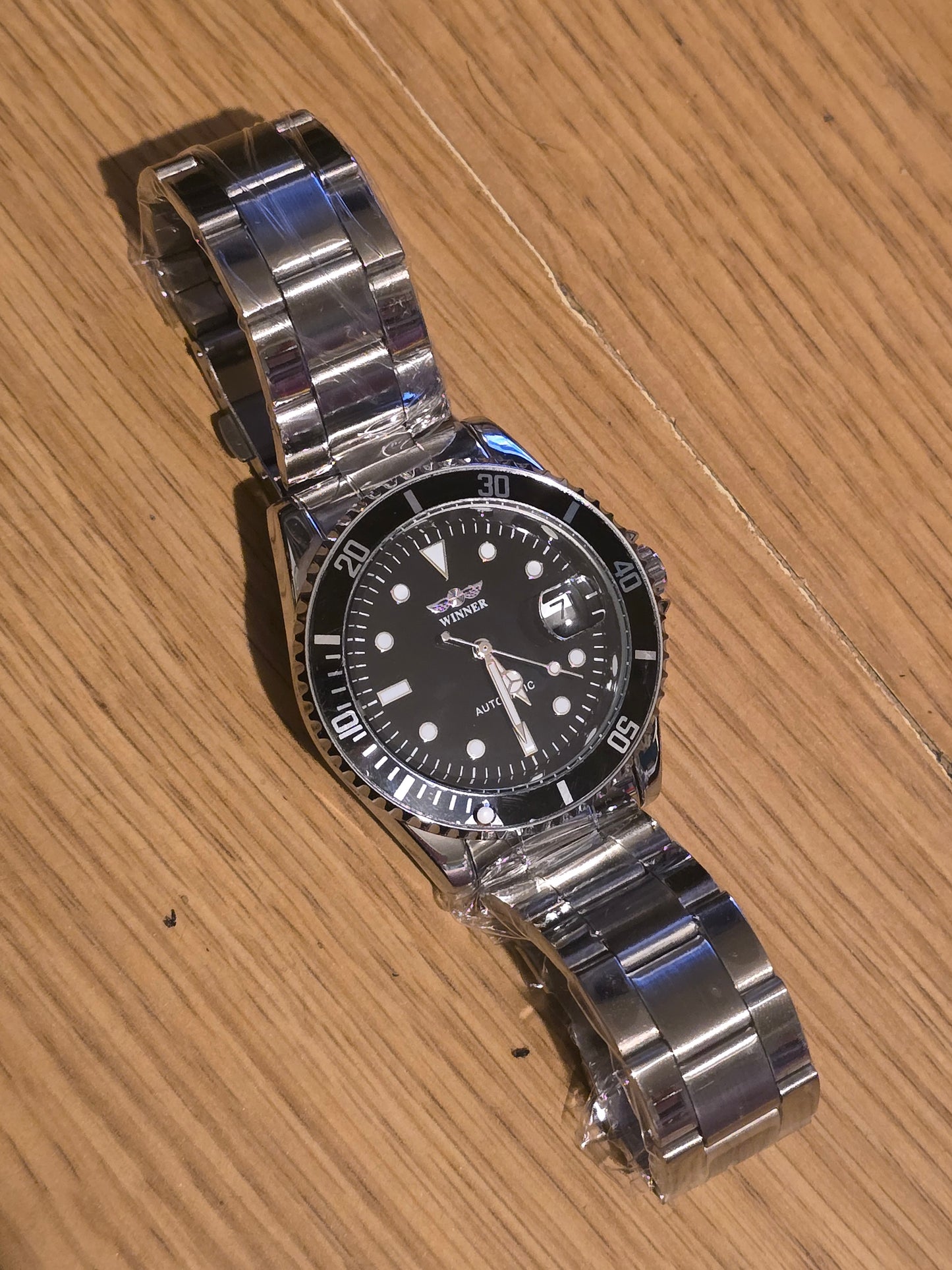 Winner Mens Automatic Self-Winding Watch - Black - New - 1