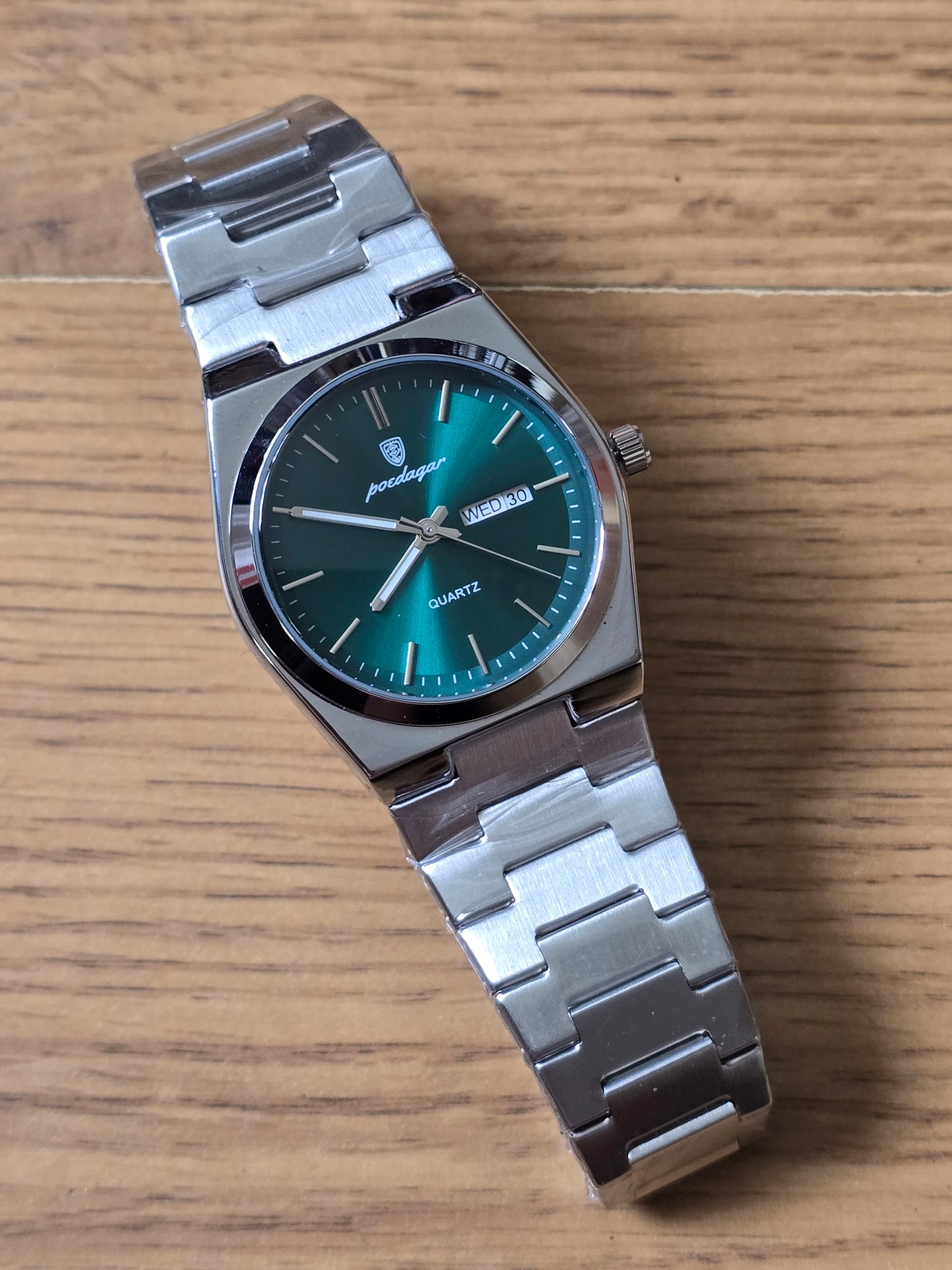 Poedagar Mens Quartz Watch - Green - New - 3