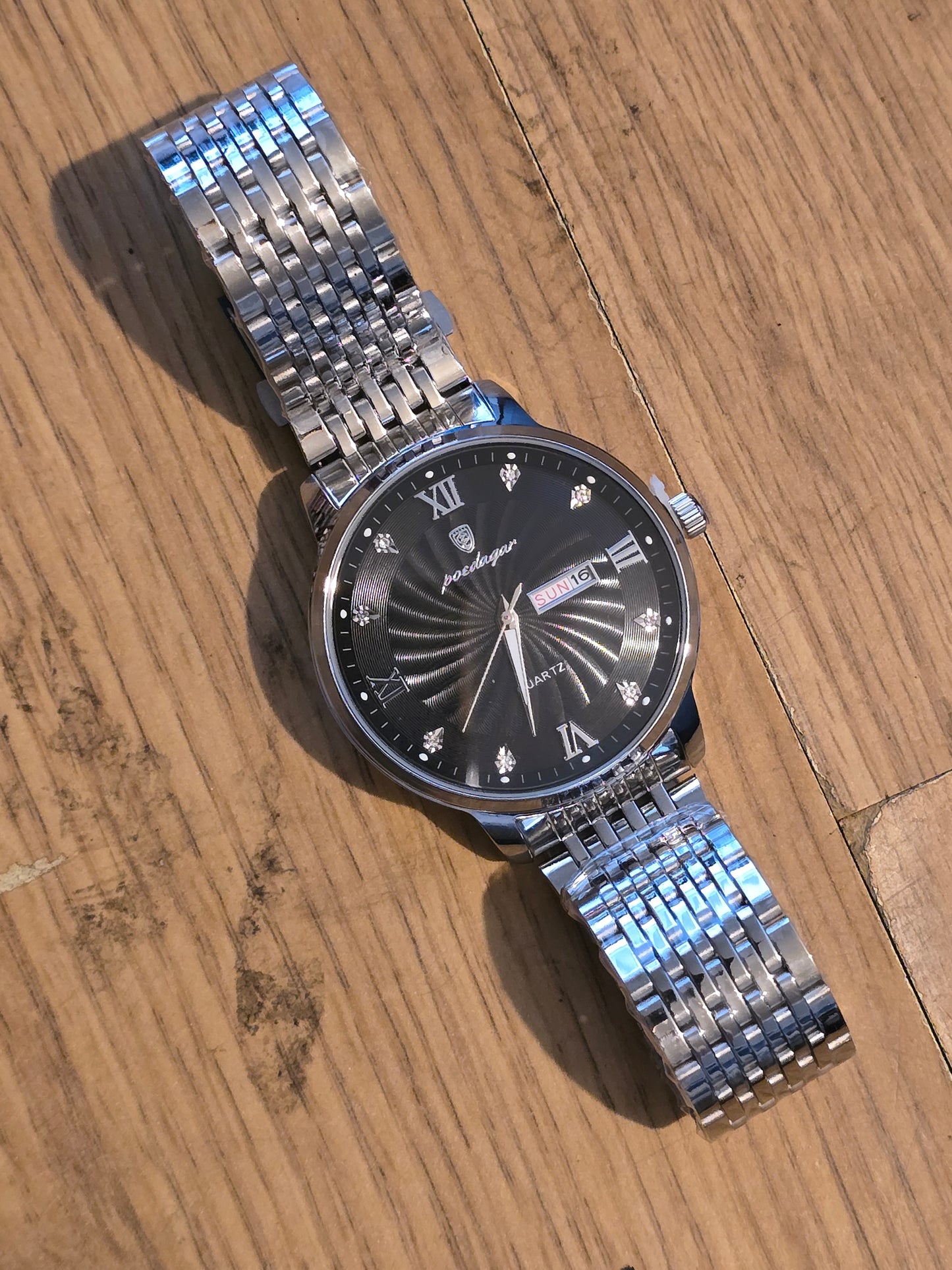 Poedagar Mens Quartz Watch - Black - New - 1