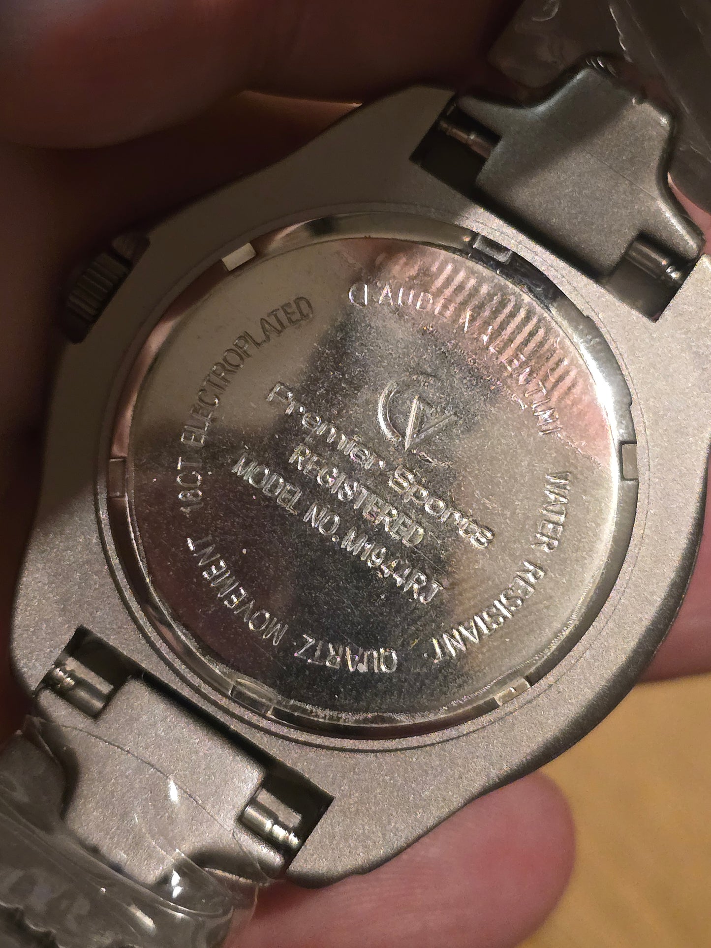 Claude Valentini Mens Premier Sports Quartz Watch - New