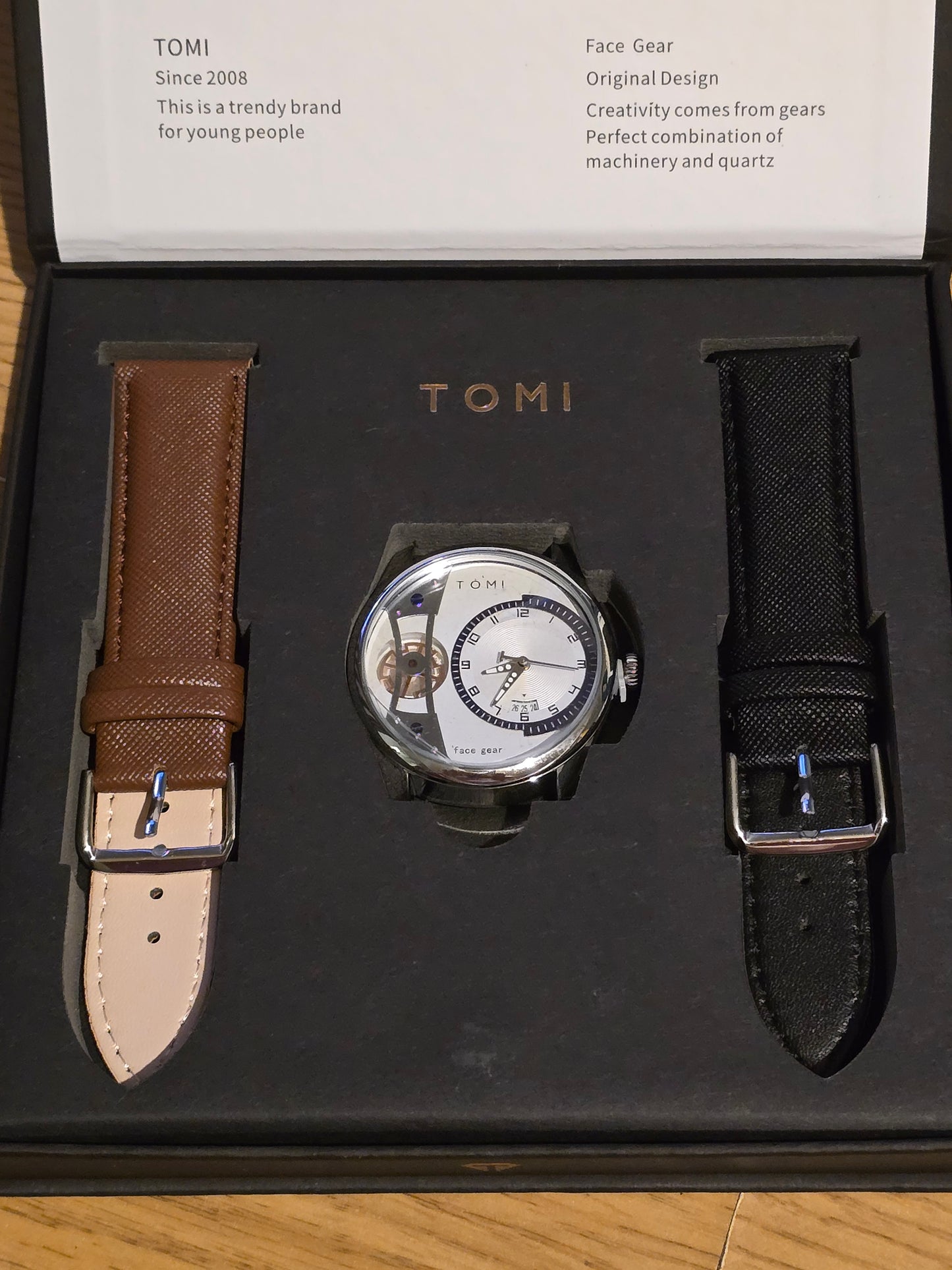Tomi Face Gear Mens Quartz Watch - New - 1