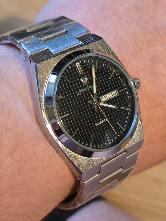 Poedagar Mens Quartz Watch - Black - New - 1