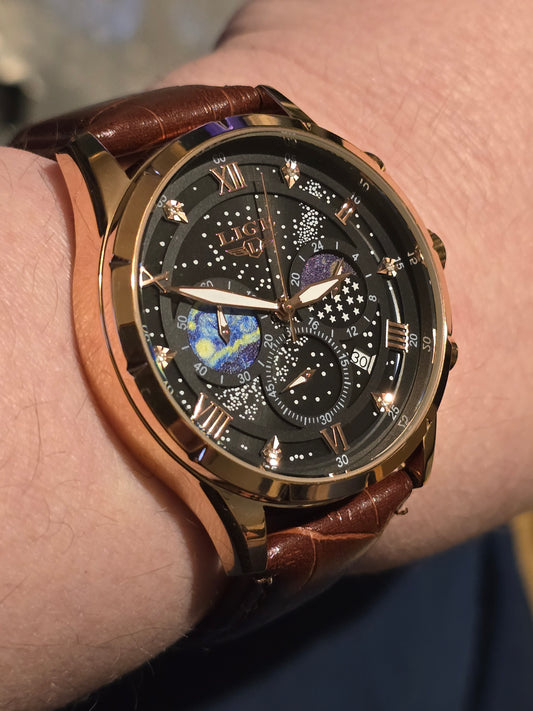 Lige Mens Chronograph Quartz Watch - New - 1