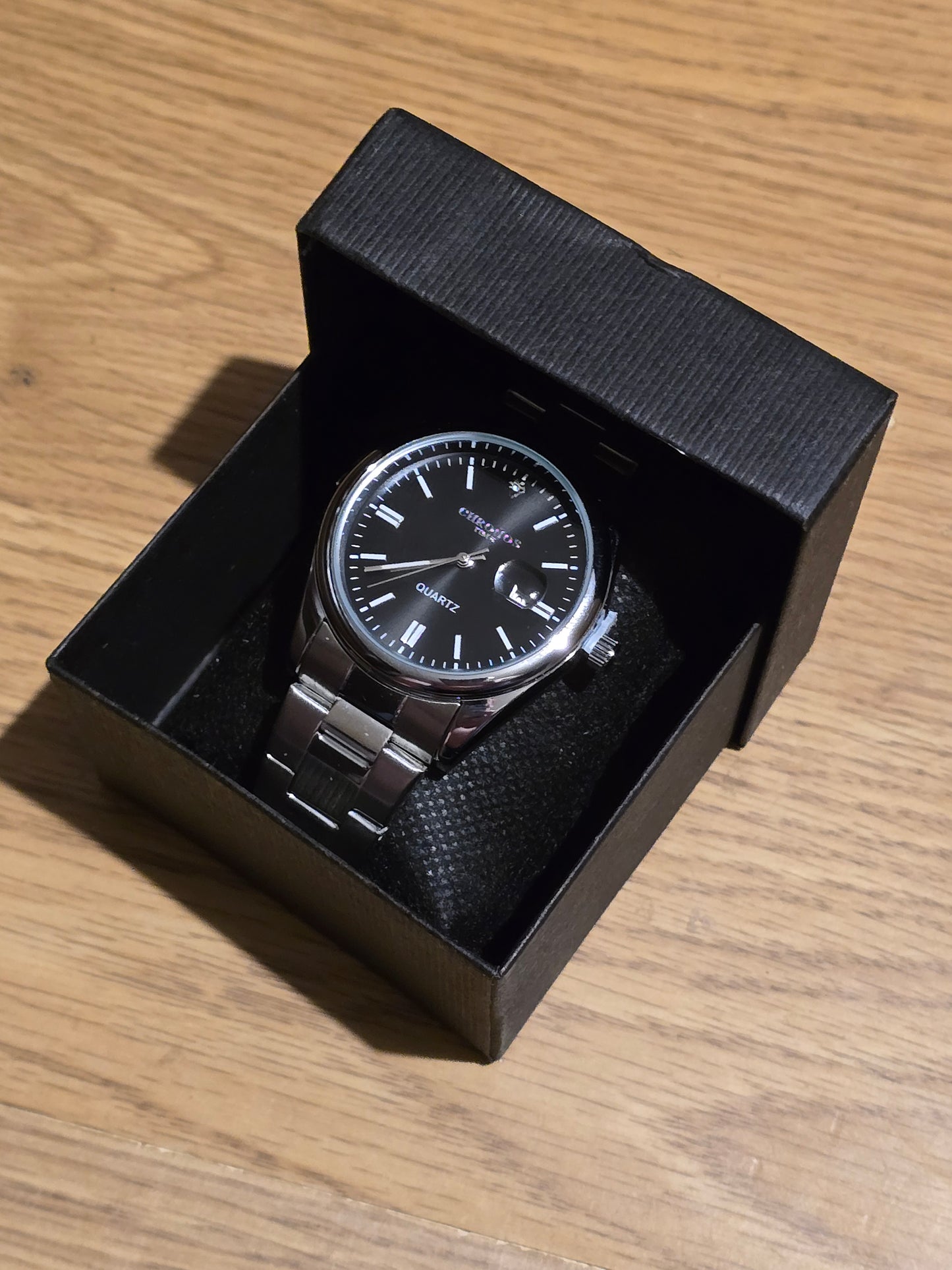 Chronos Black Mens Quartz Watch - New