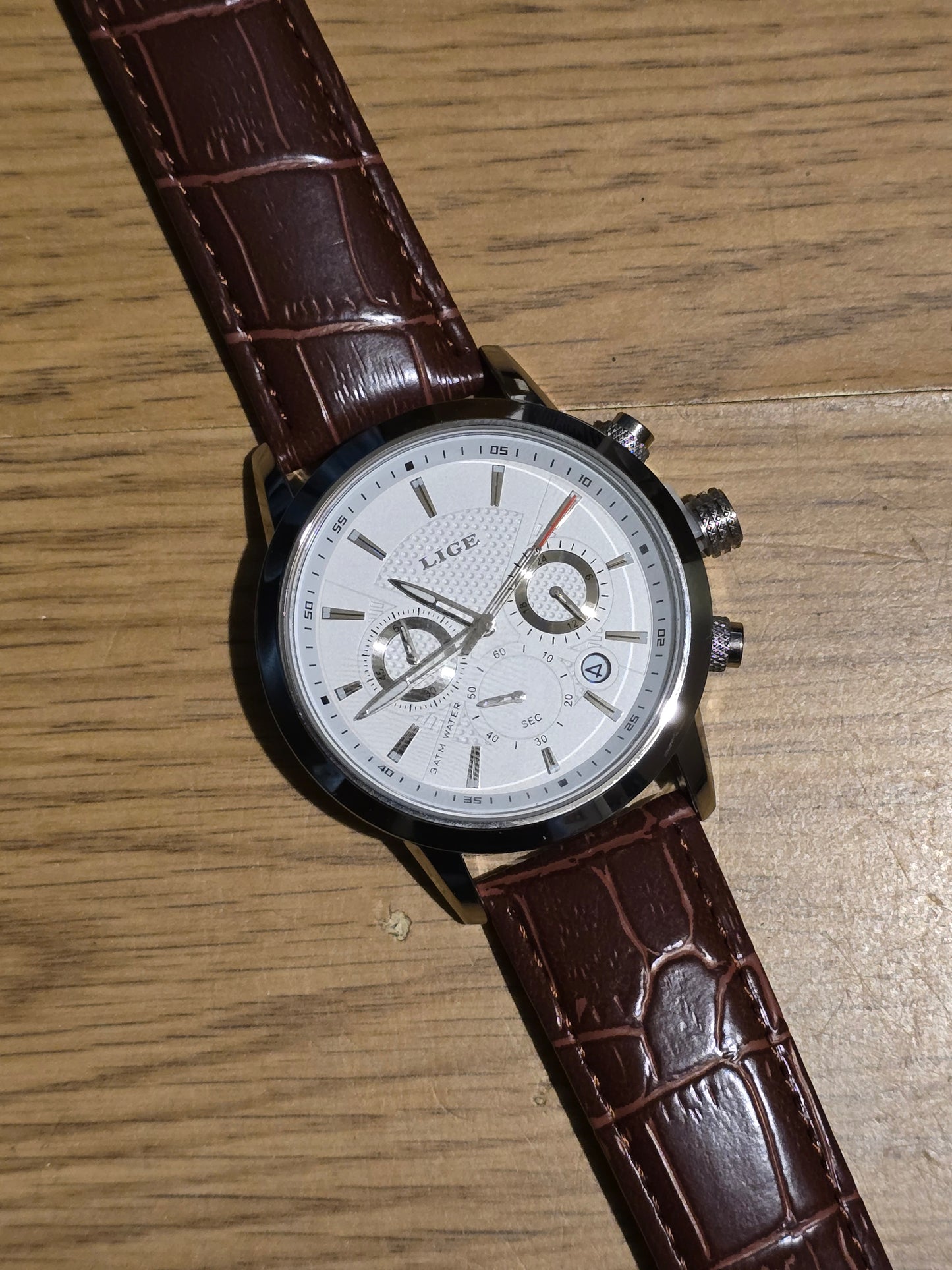 Lige Mens Chronograph Quartz Watch - New - 1