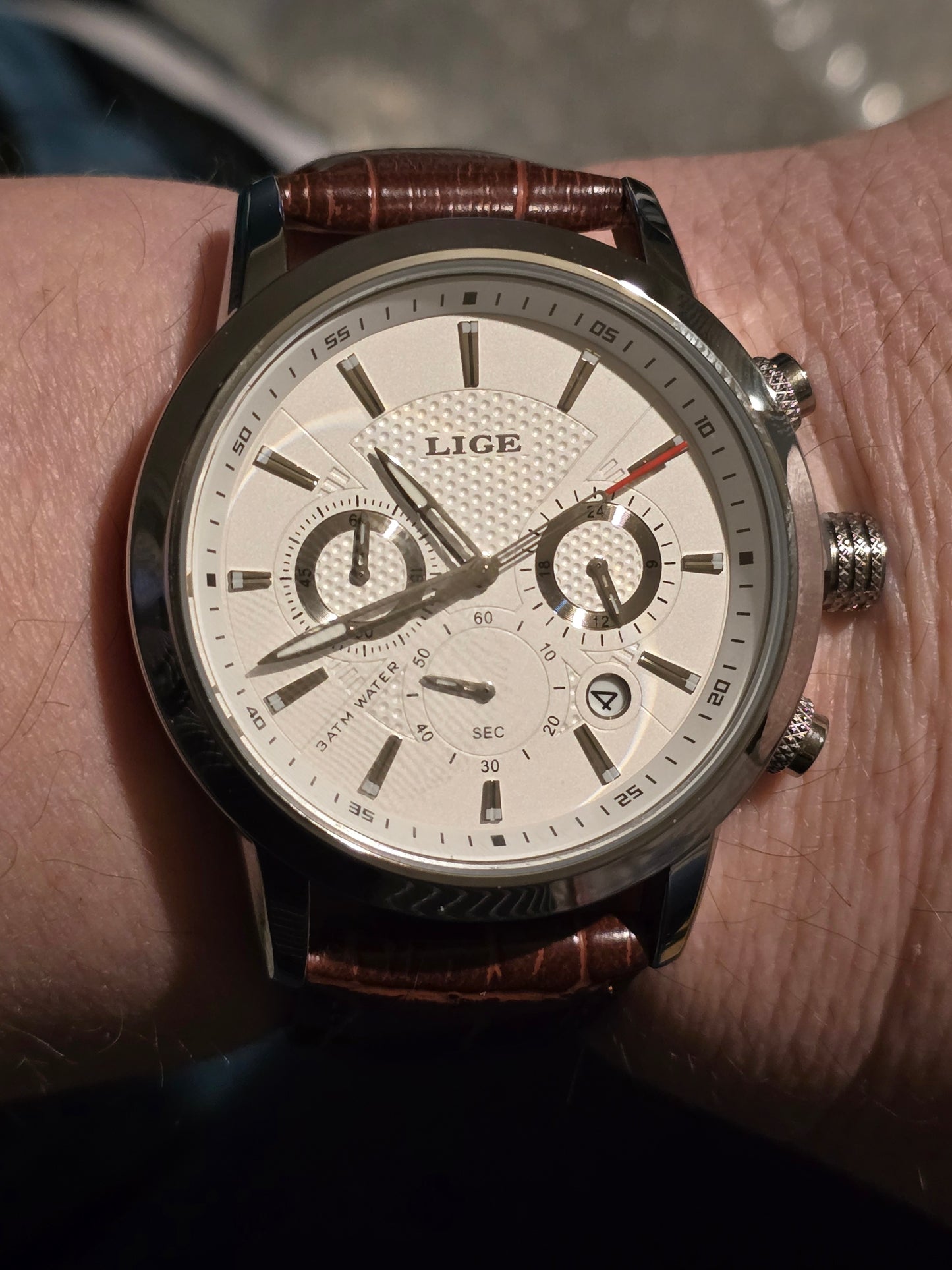 Lige Mens Chronograph Quartz Watch - New - 1