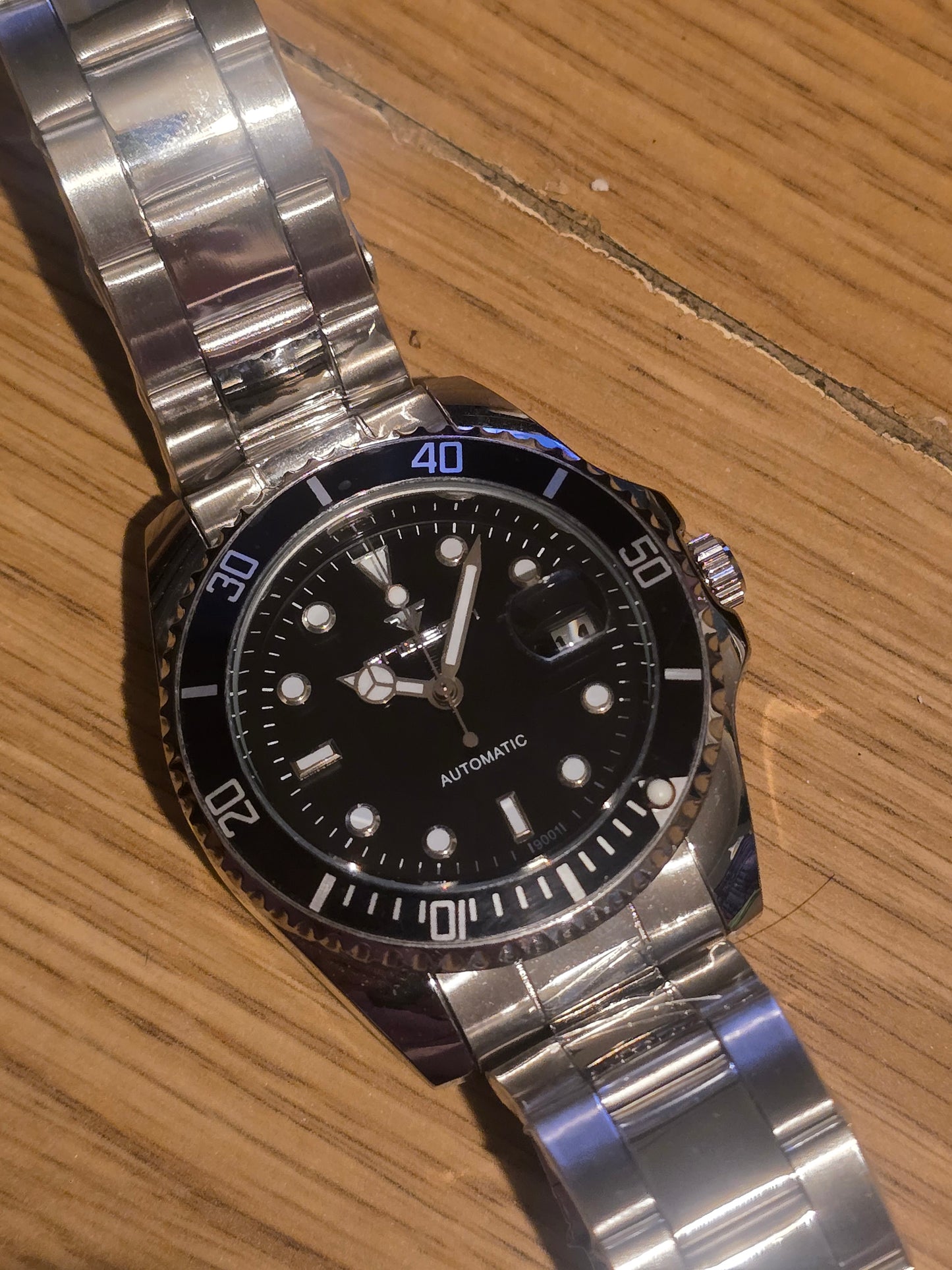 Fngeen Mens Automatic Self-Winding Watch- Black - New