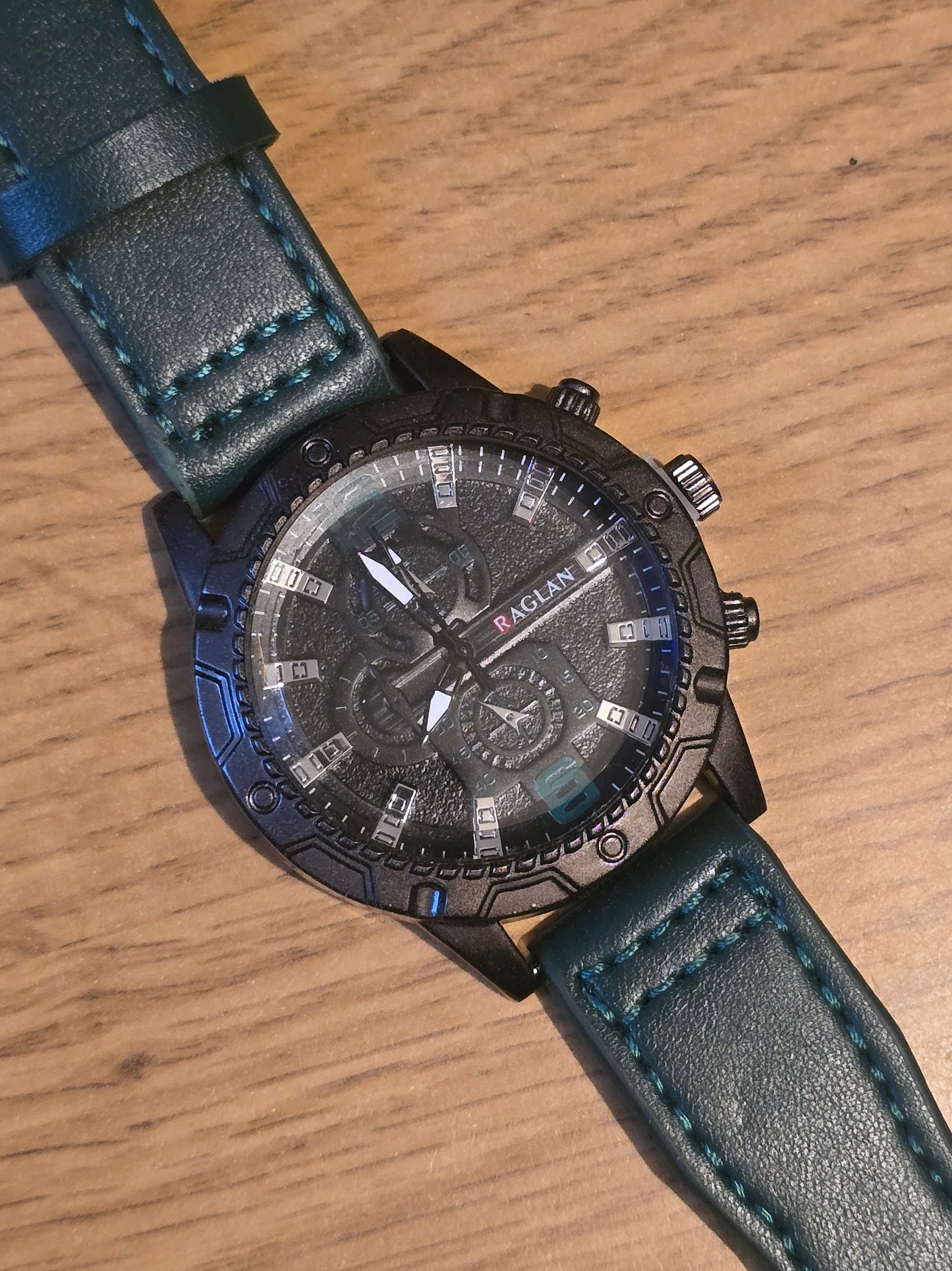 Raglan Mens Quartz Watch - Green - New - 1